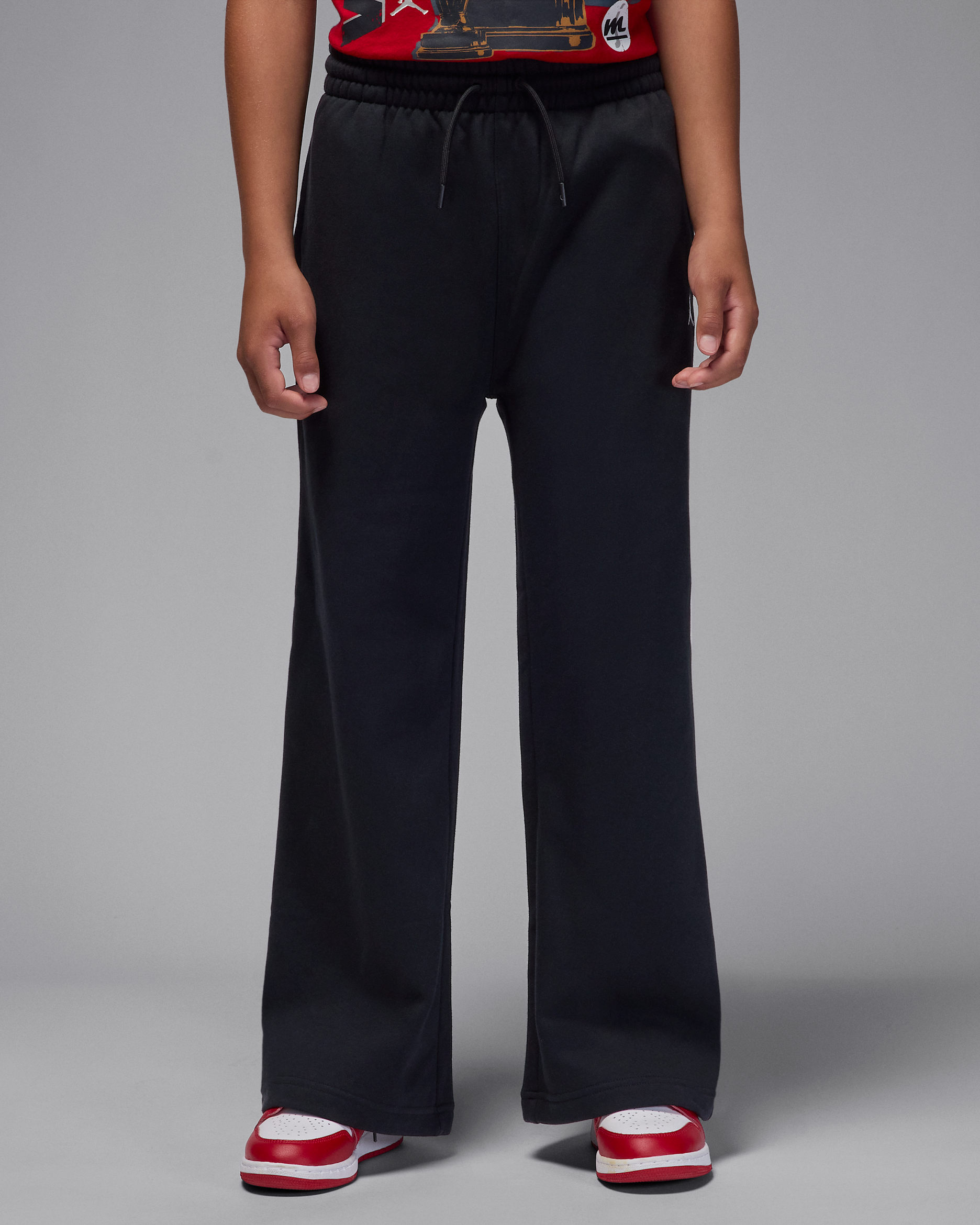 Jordan Brooklyn Essentials Big Kids' Open Fleece Pants - Black