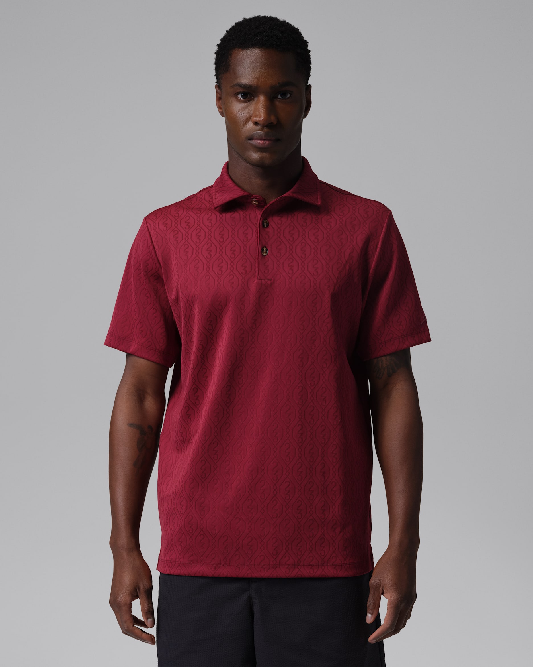 ジョーダン スポーツ メンズ ゴルフ ジャカード ポロ - チームレッド/チームレッド