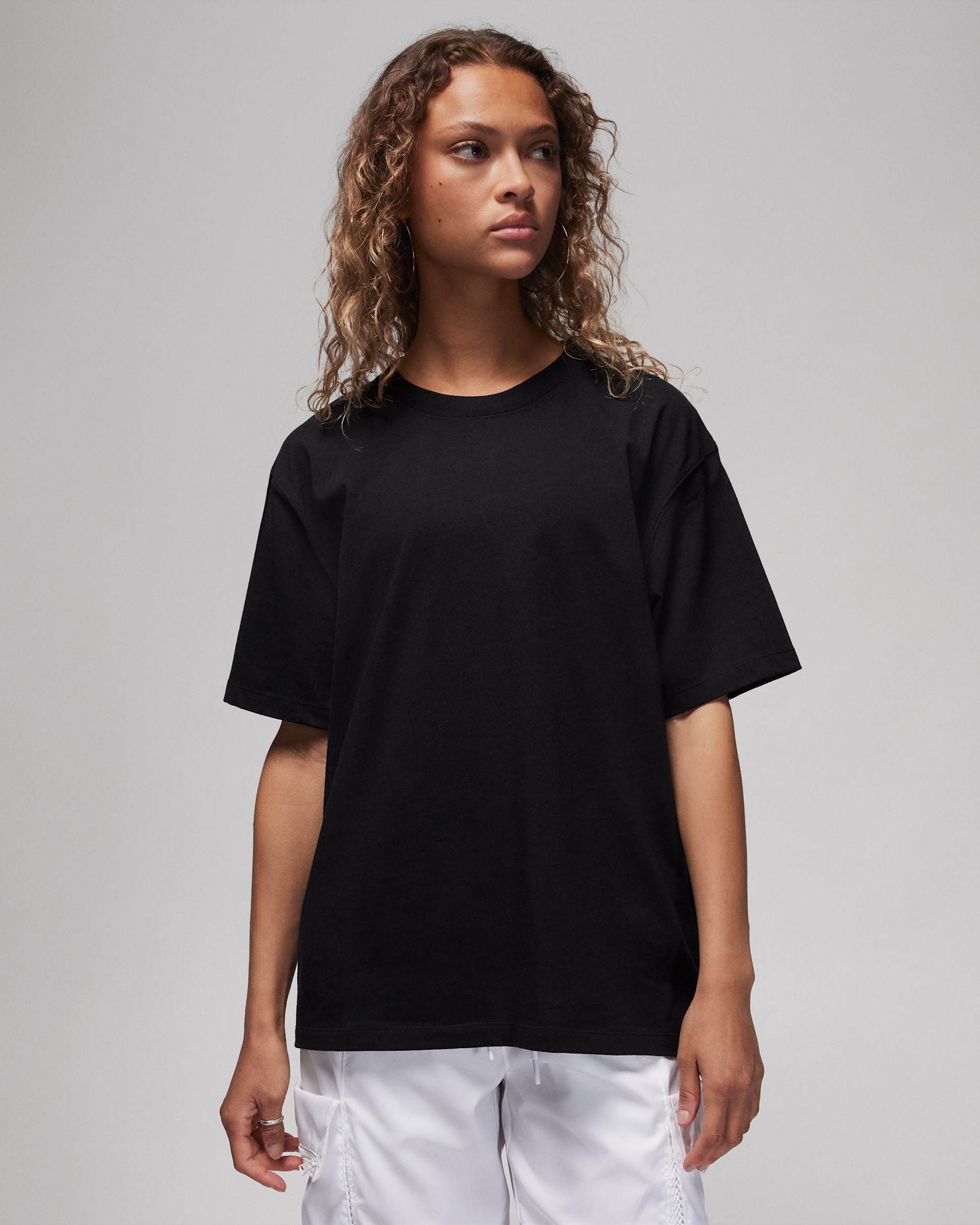 Playera en blanco para mujer Jordan - Negro