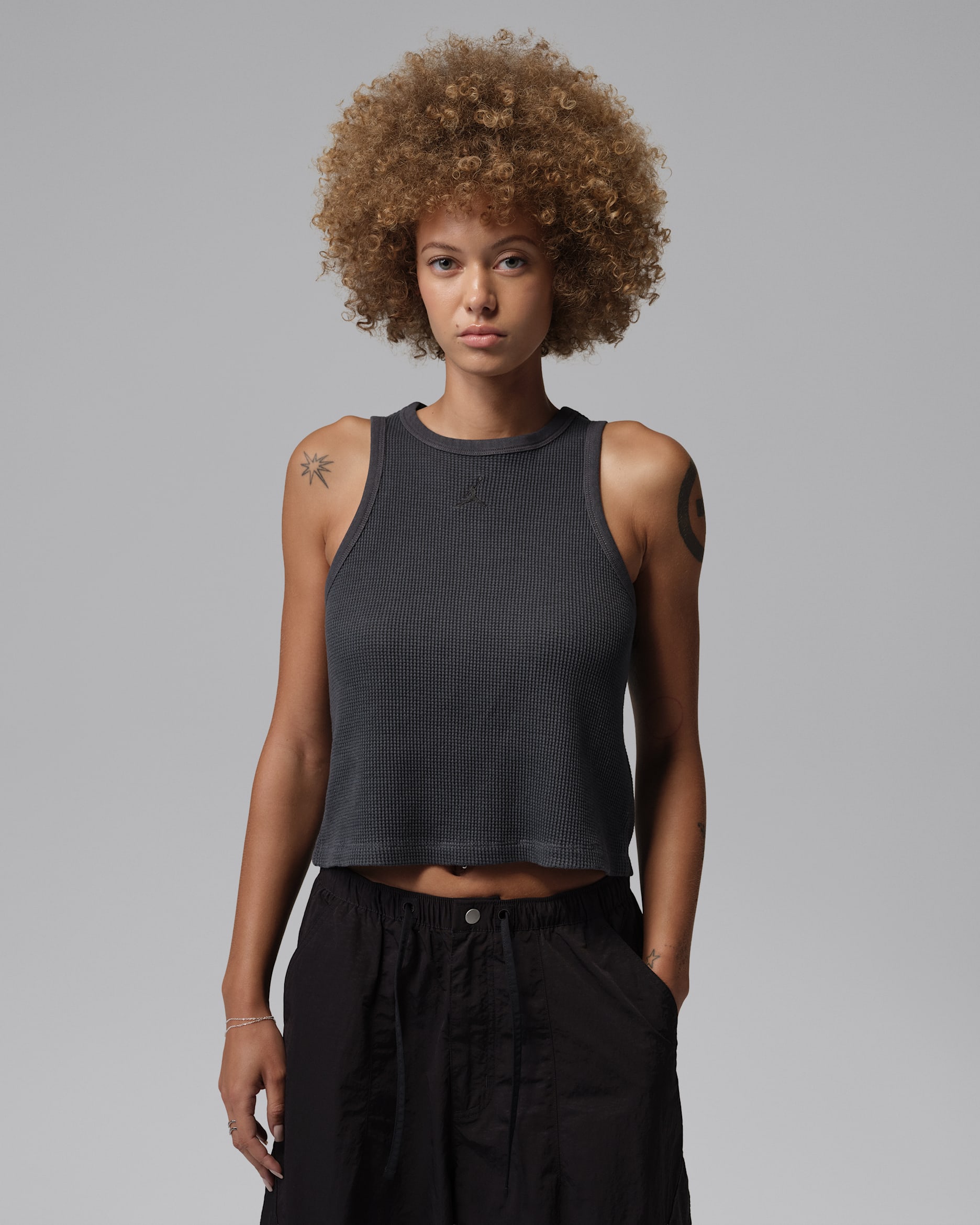 Jordan Flight Women's Waffle Tank - Black/Black