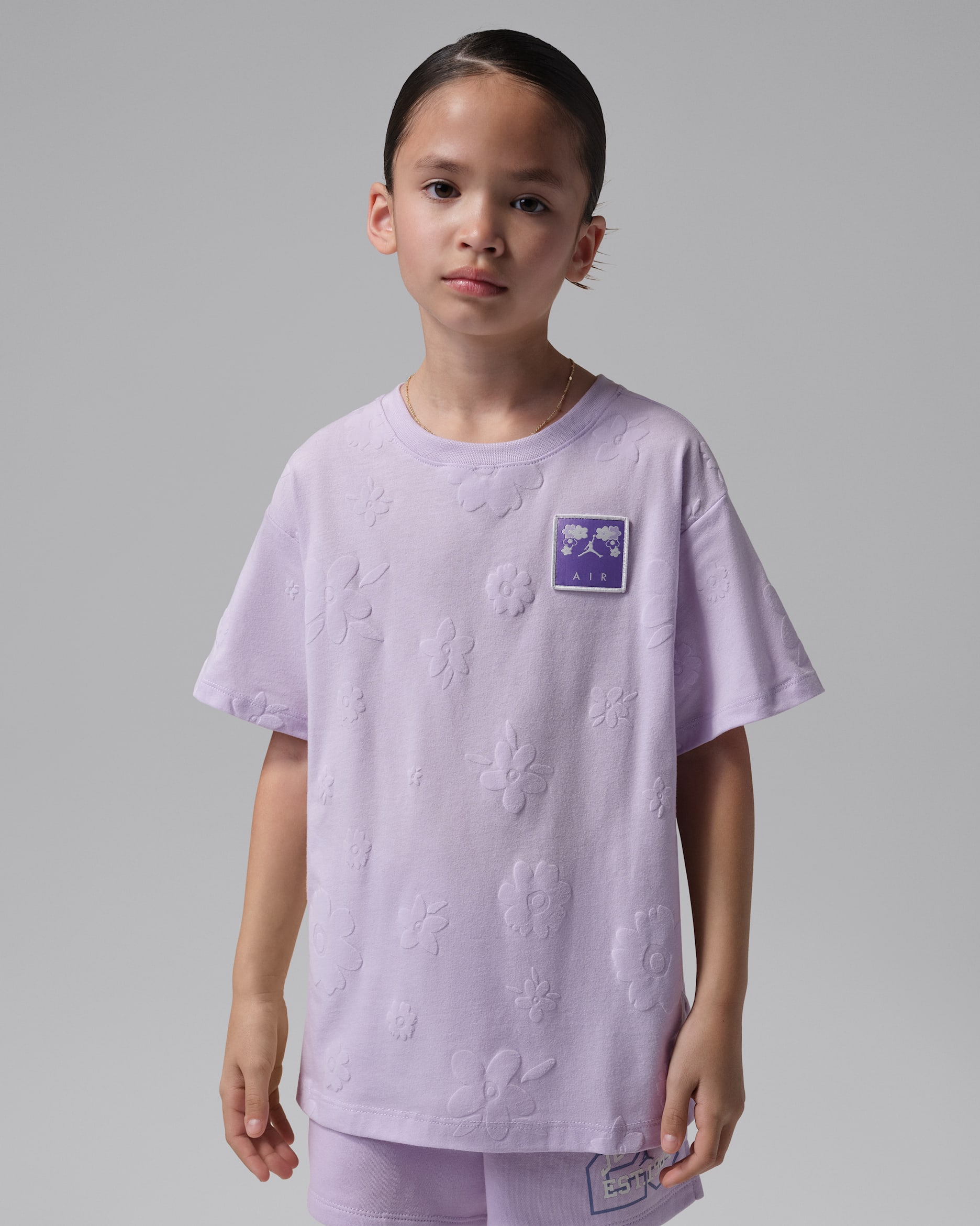 Jordan Little Kids' Printed Oversized T-Shirt - Violet Mist