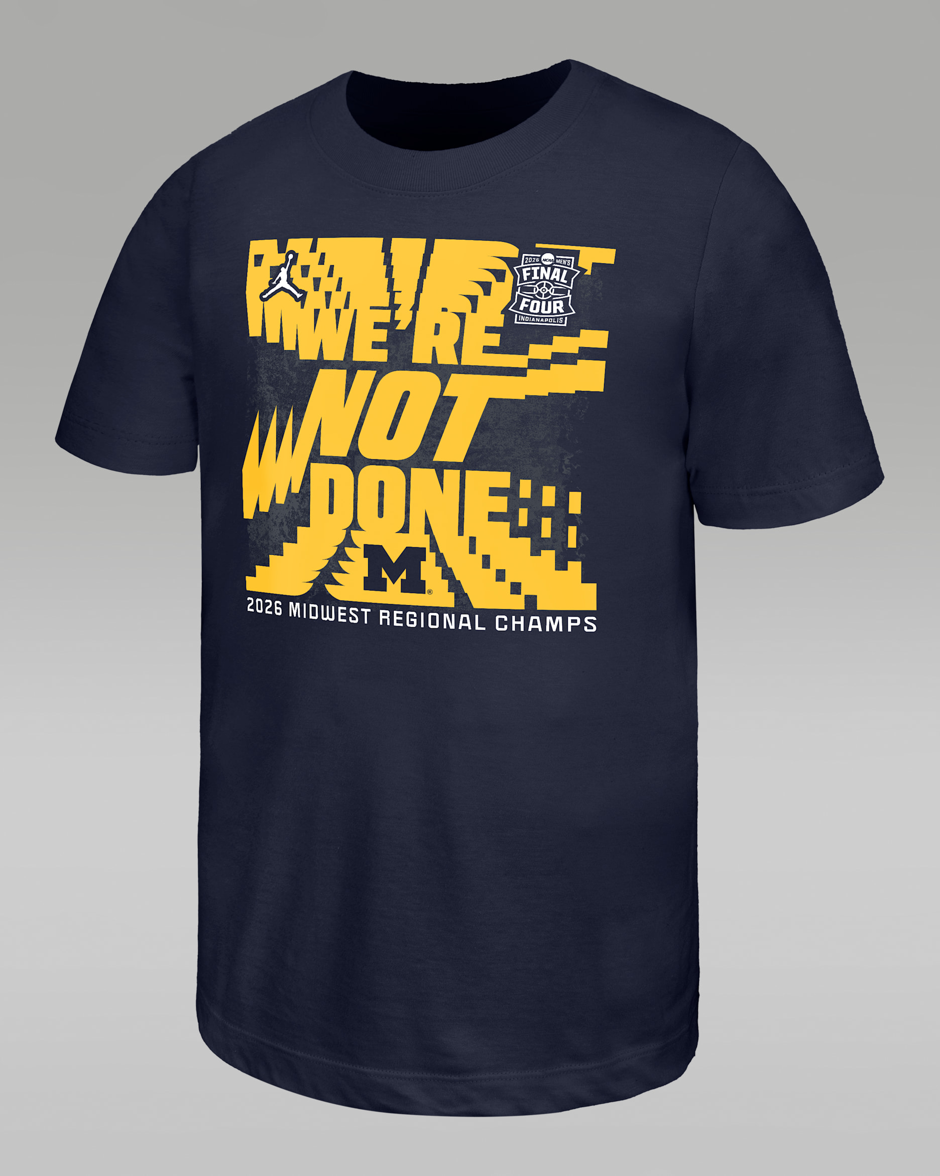 Michigan (Men's Team) Big Kids' Jordan College T-Shirt - Navy/Yellow/White