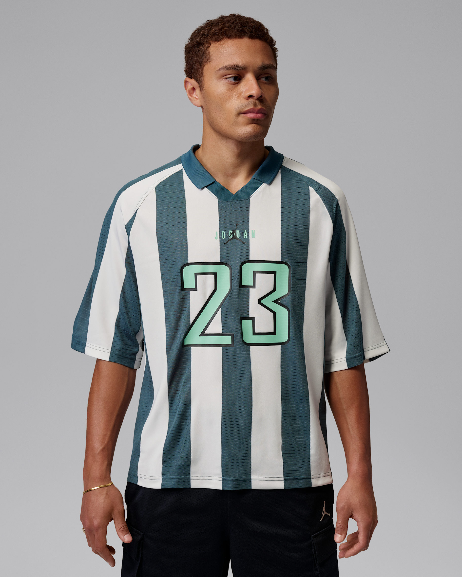 조던 브루클린 남성 테라스 탑 - 세일/애쉬 그린/블랙