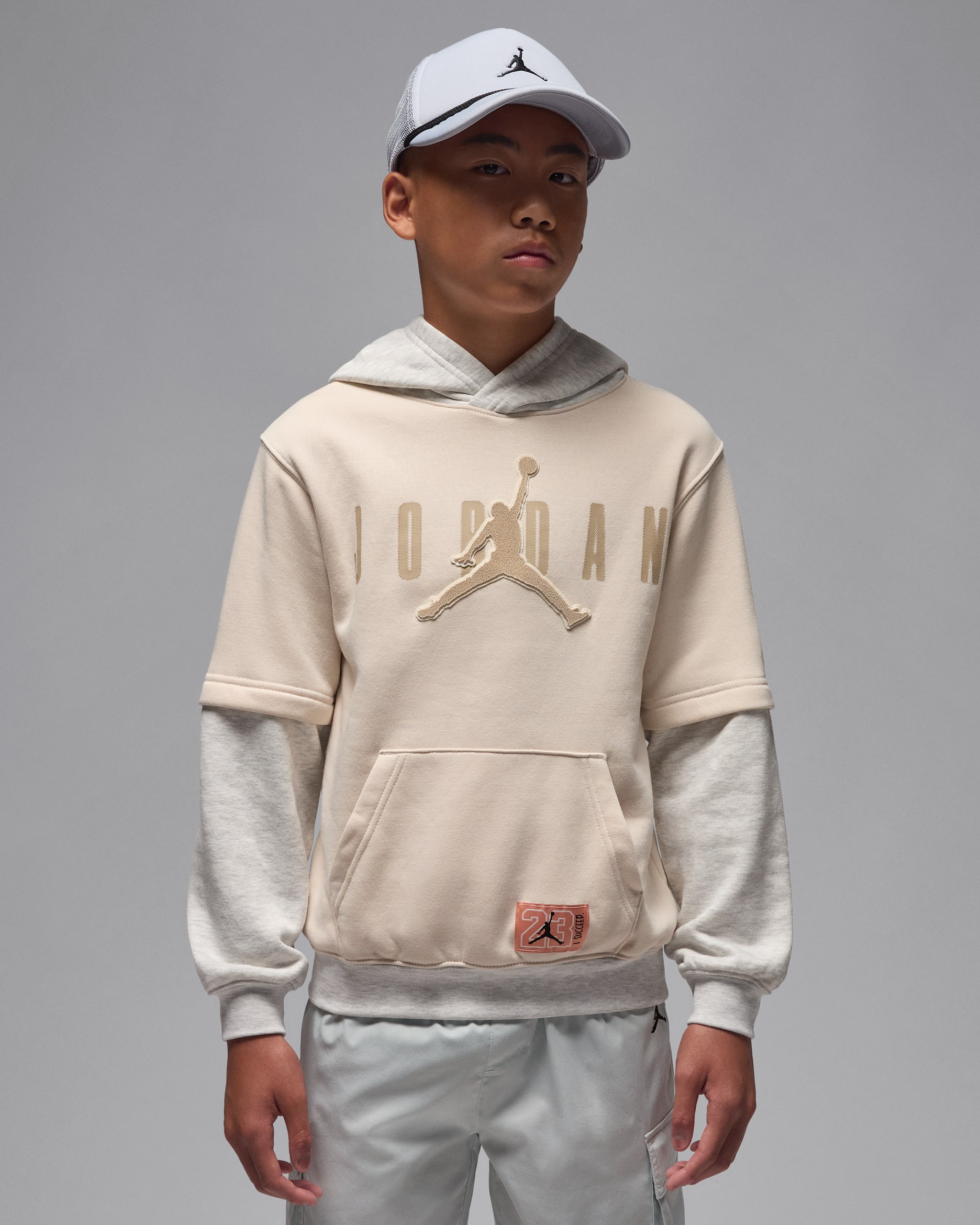 Jordan Future Flight Hoodie (ältere Kinder) - Light Orewood Brown