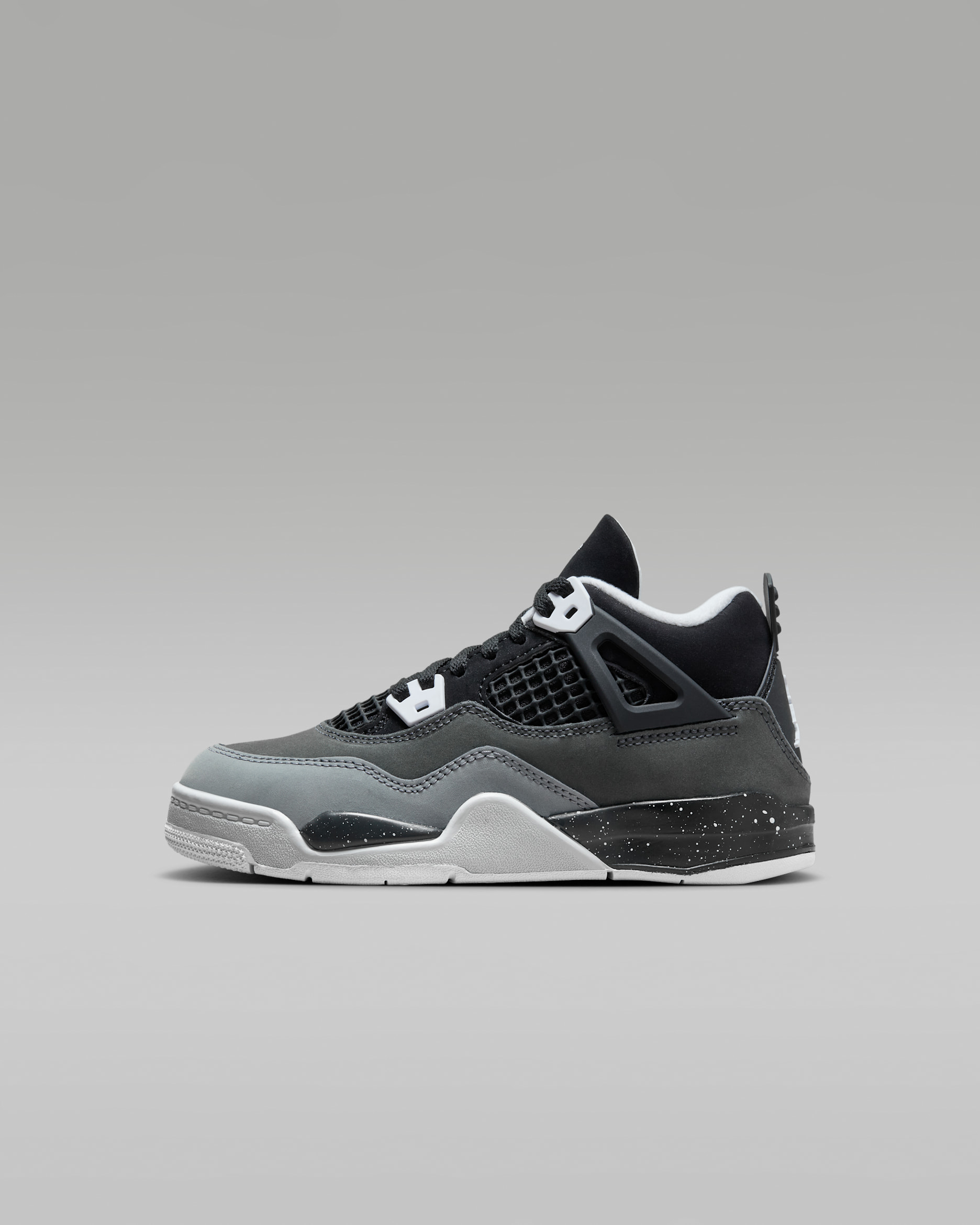 Jordan 4 Retro 'Fear' Younger Kids' Shoes - Black/Anthracite/Black/White