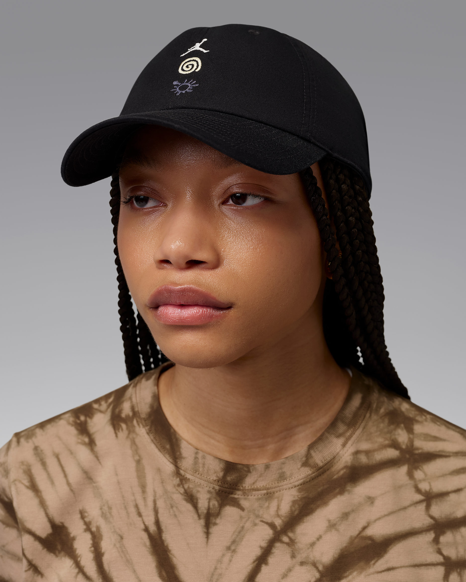 Jordan Club Adjustable Festival Hat - Black/Pale Ivory