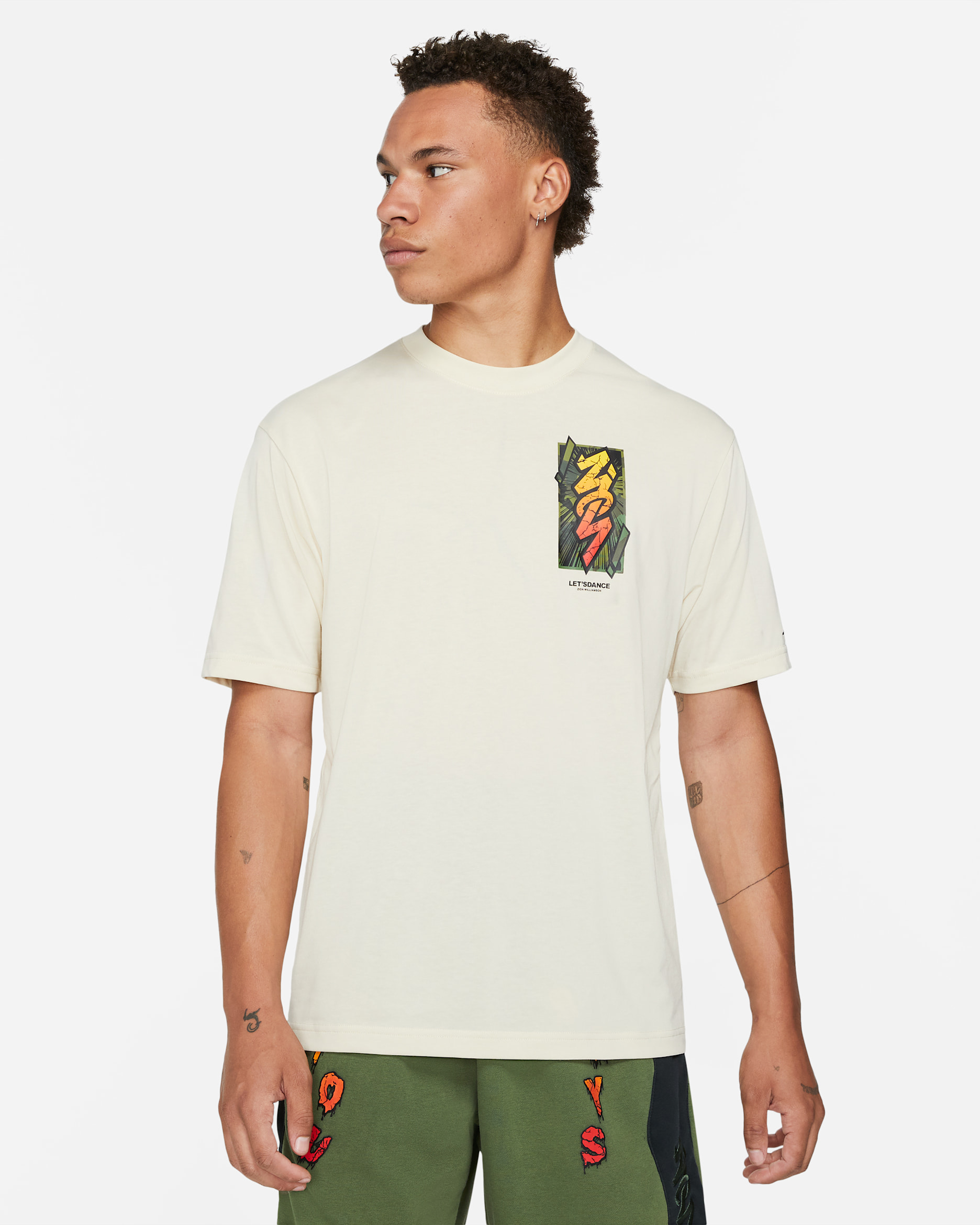 Playera de manga corta para hombre Jordan Dri-FIT Zion - Playa/Negro