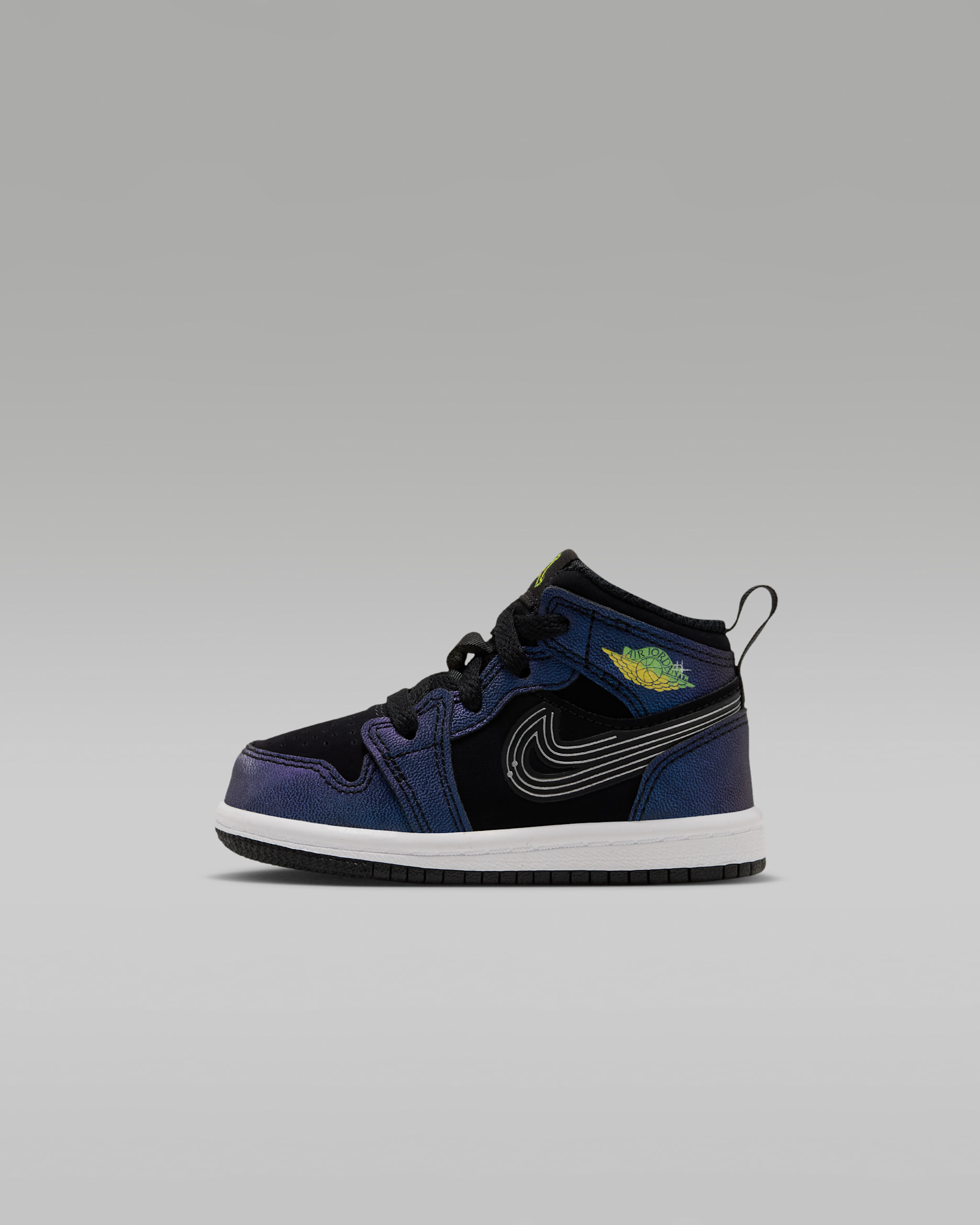 Jordan 1 Mid SE 'Space Jam' schoenen voor baby's/peuters - Zwart/Action Green/Varsity Royal/Yellow Zest