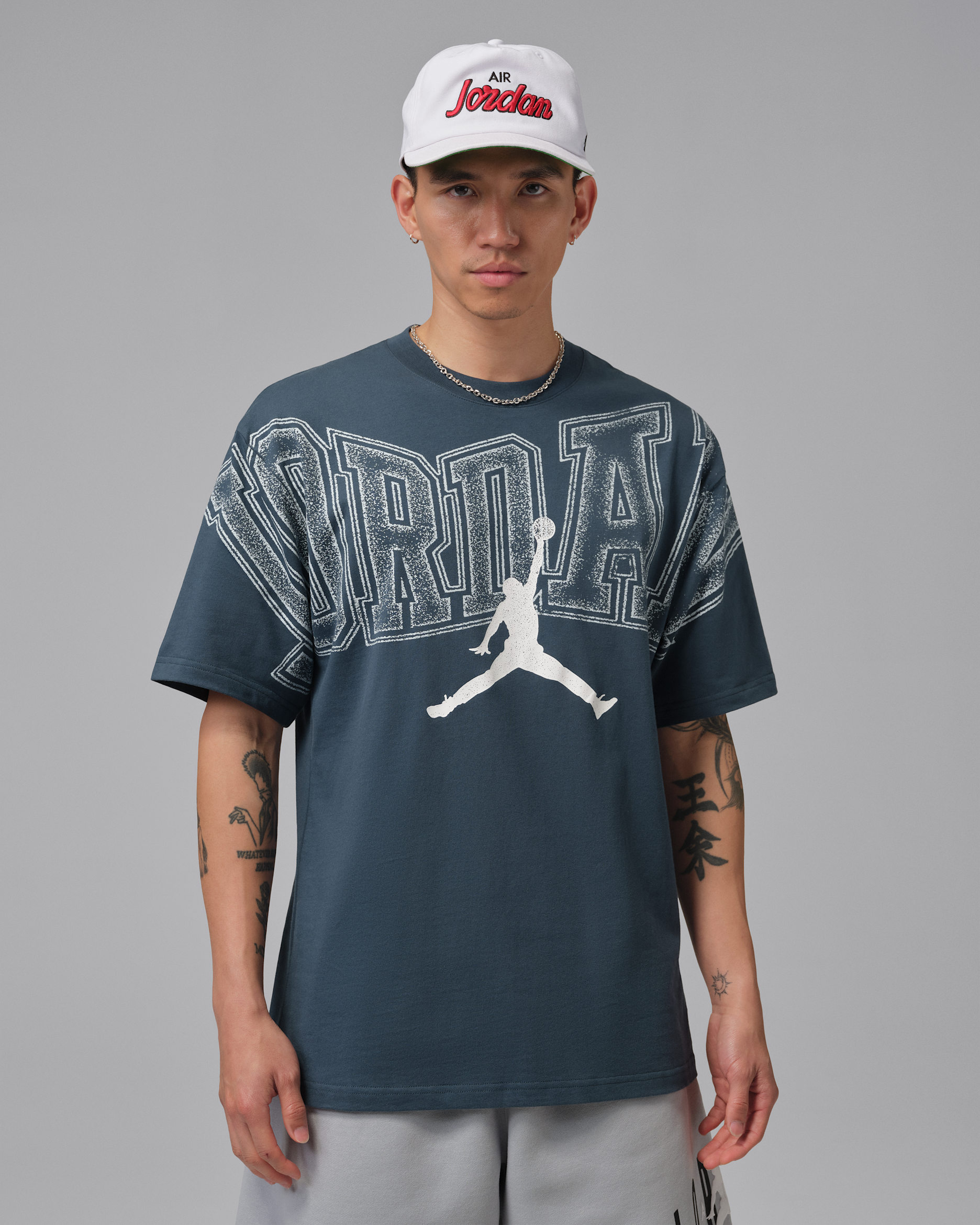 Pánské tričko s potiskem Jordan - Squadron Blue/Bílá