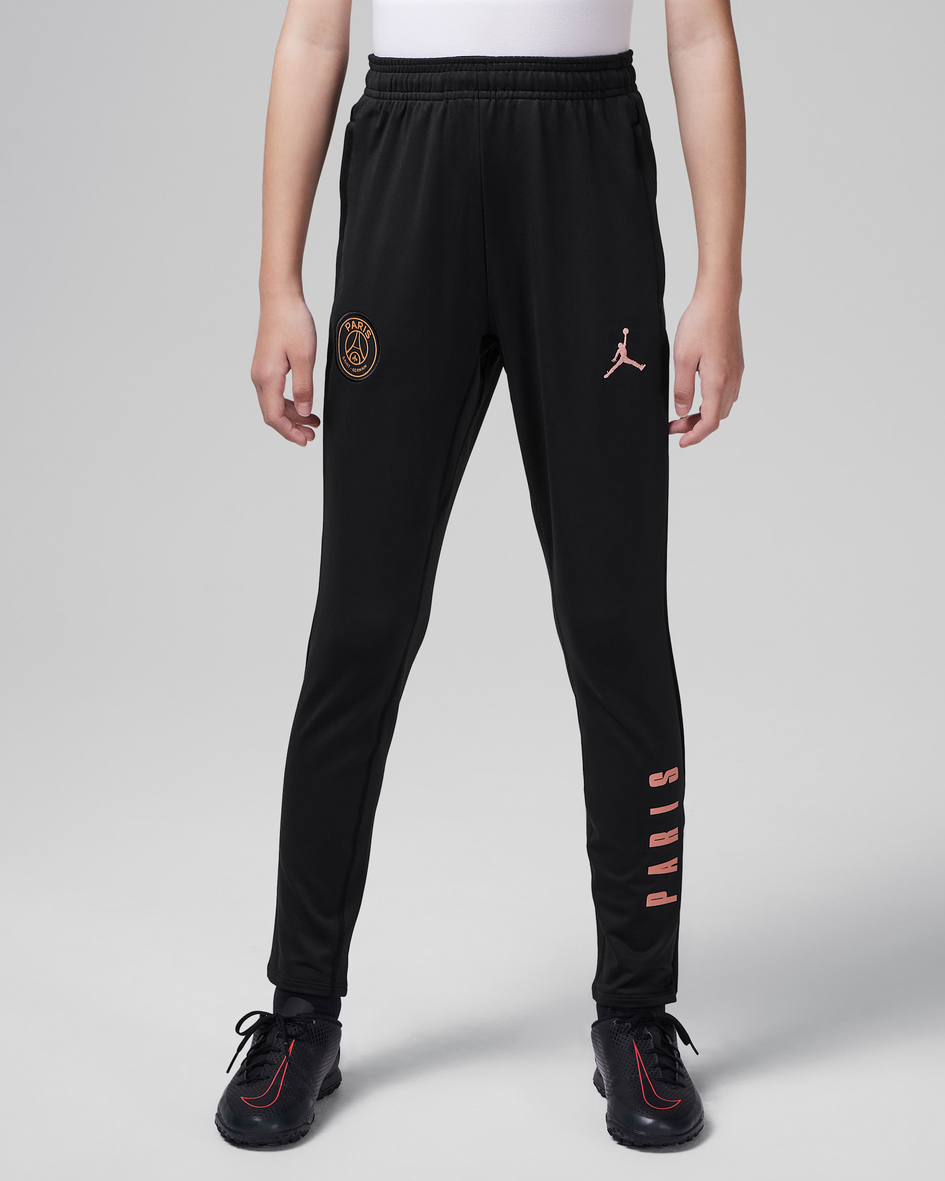 3e pantalon de foot Jordan Dri-FIT Paris Saint-Germain Strike pour ado - Noir/Rust Pink/Rust Pink