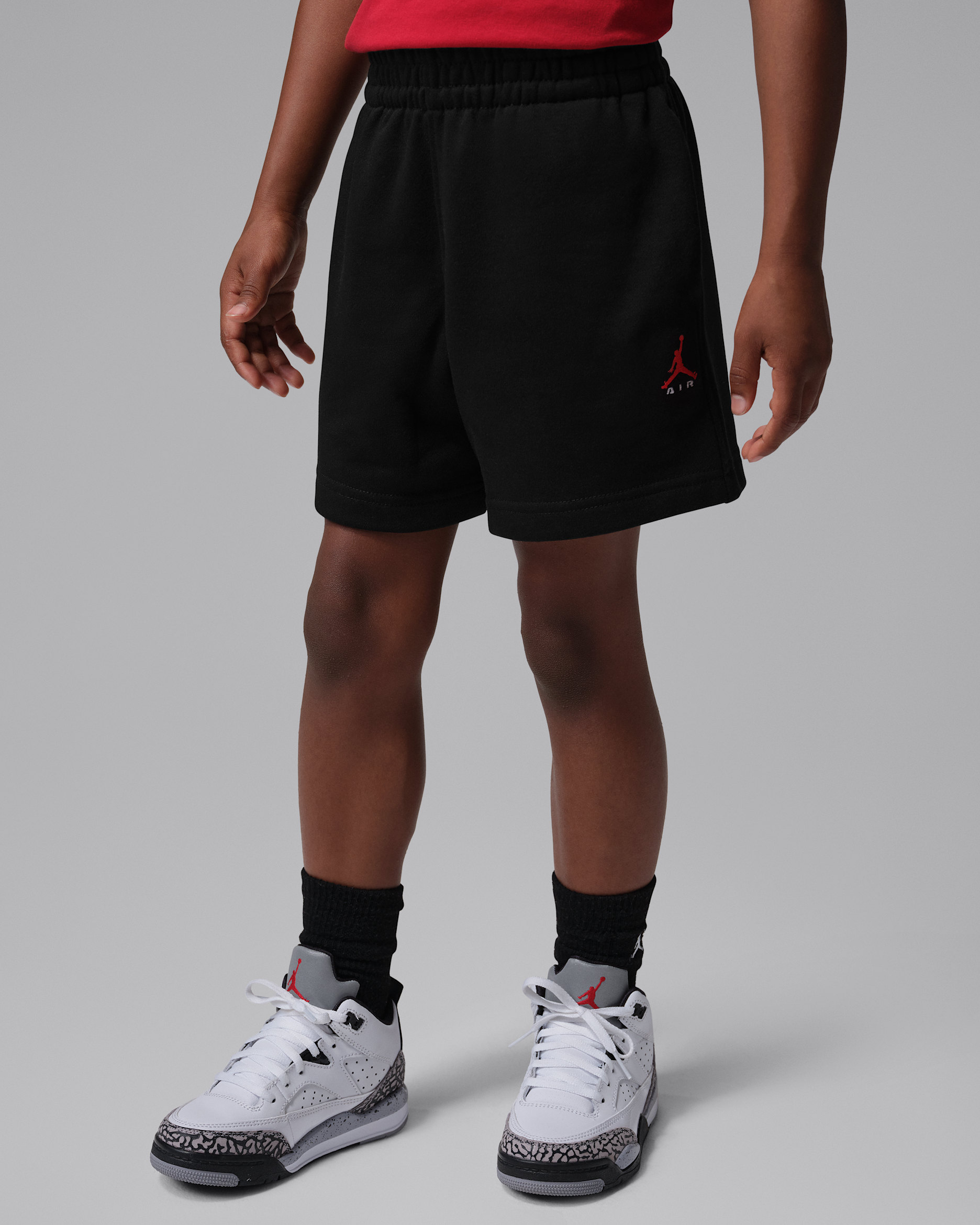 Jordan Little Kids' Brooklyn French Terry Shorts - Black