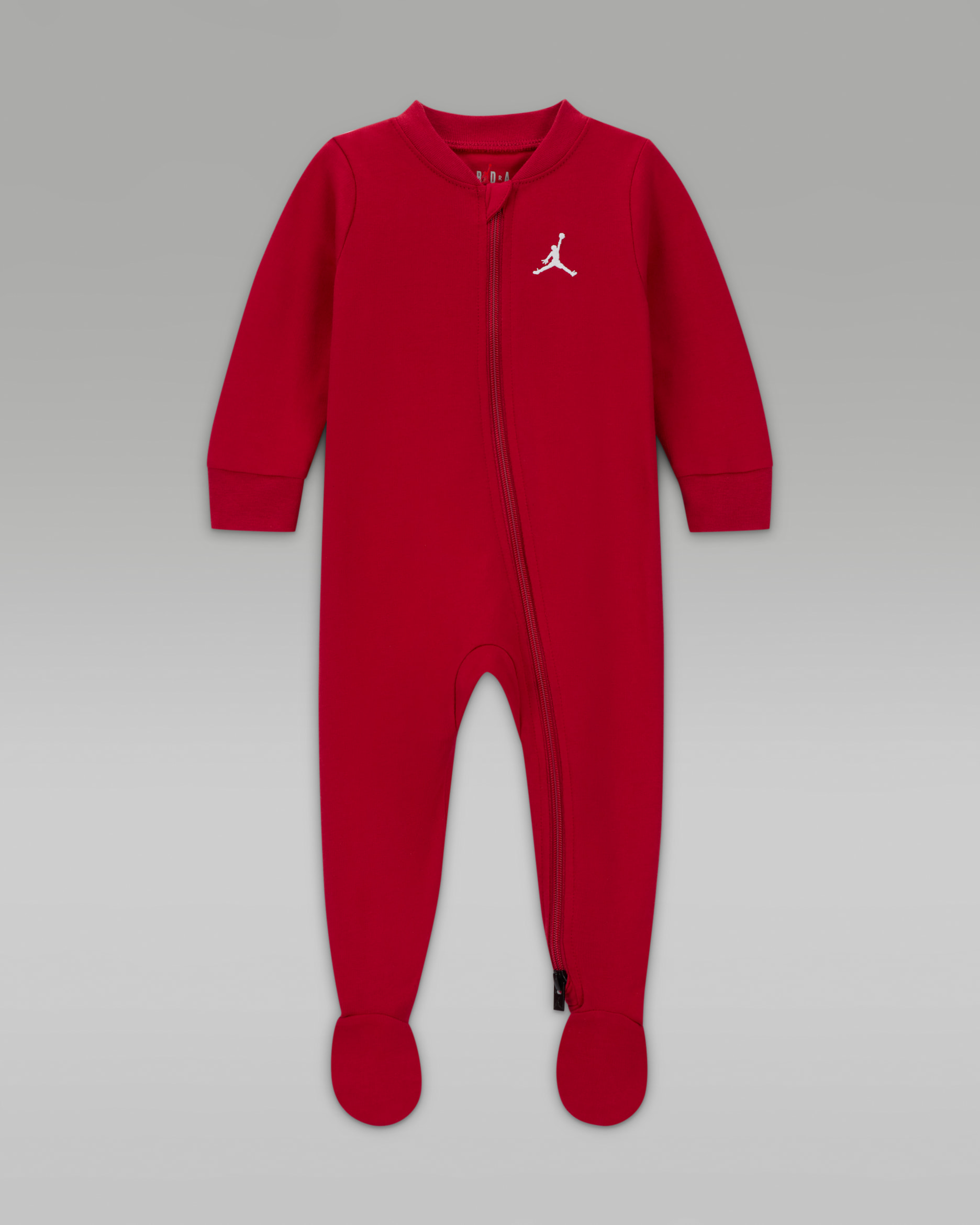 Jordan Jumpman coverall met voetjes voor baby's (0-9 maanden) - Gym Red