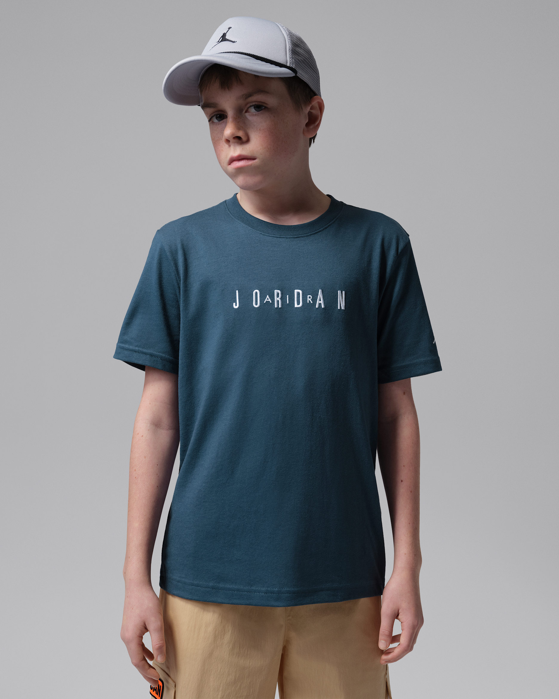 Jordan Big Kids' Embroidered Logo T-Shirt - Squadron Blue