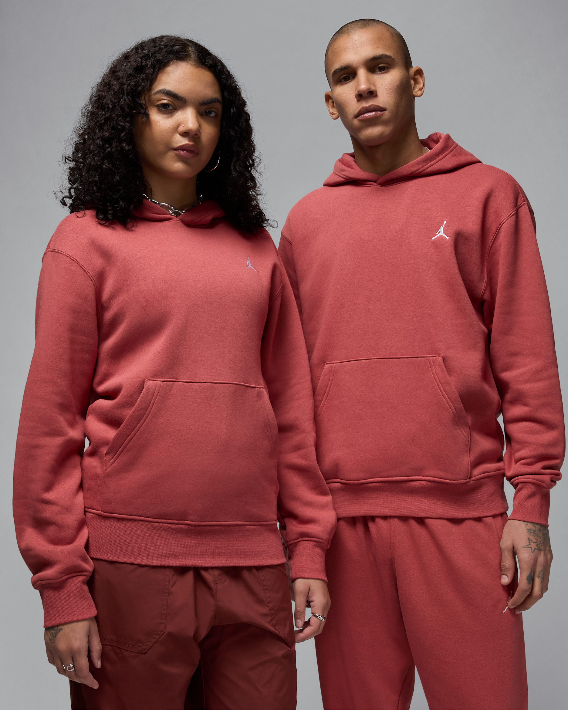 Sudadera con gorro sin cierre para hombre Jordan Brooklyn Fleece - Cañón óxido/Blanco