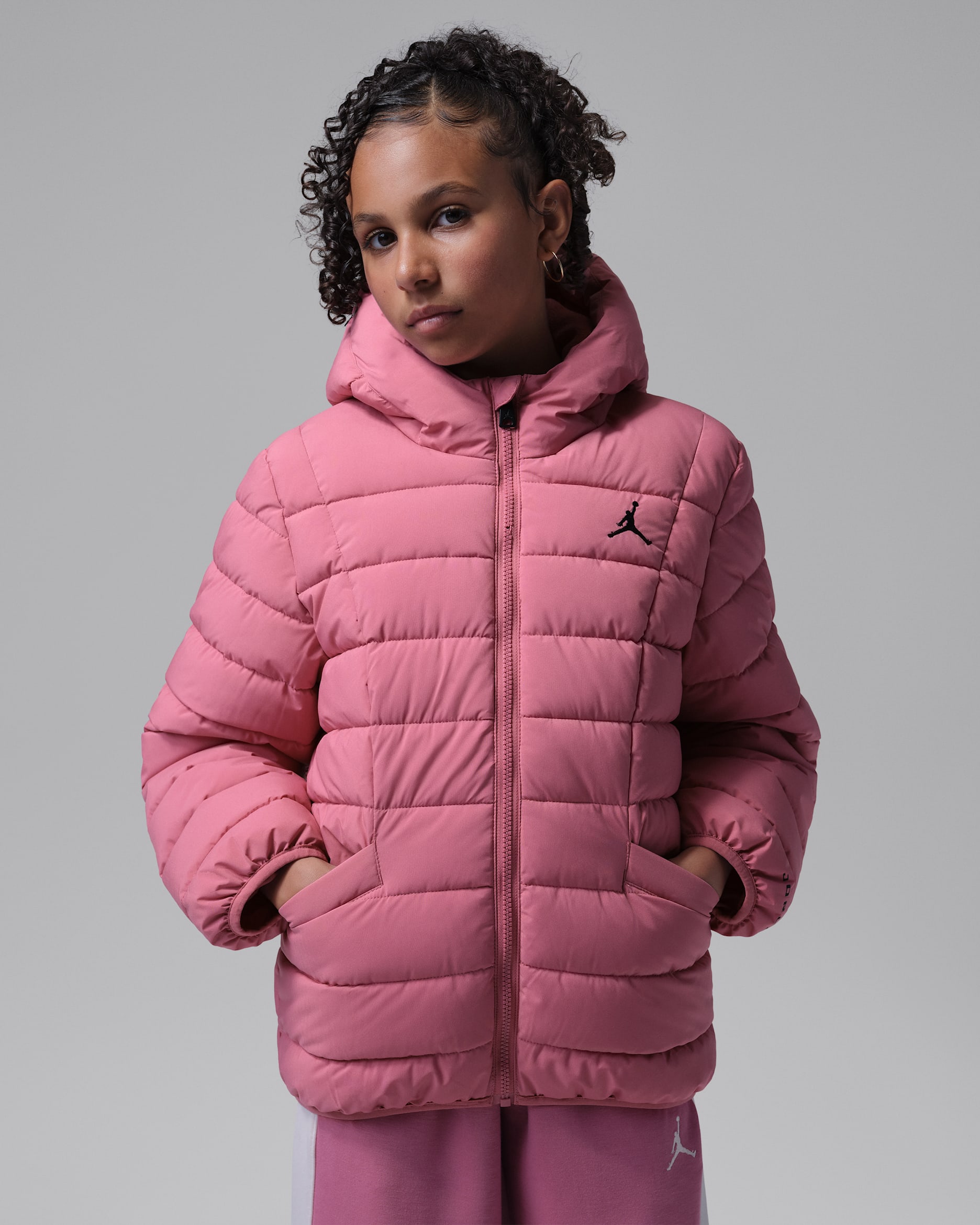 Jordan Big Kids' Midweight Active Puffer Jacket - Desert Berry