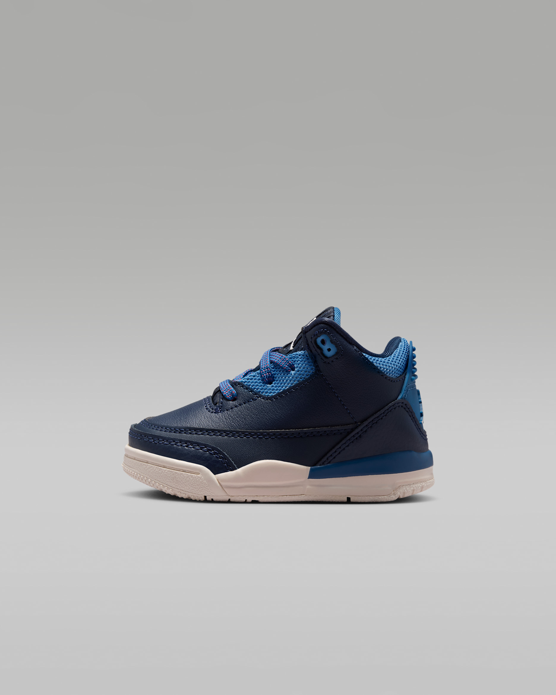 Jordan 3 Retro "Sport Renaissance" Baby/Toddler Shoes - Obsidian/Track Red/Chalk/Chalk