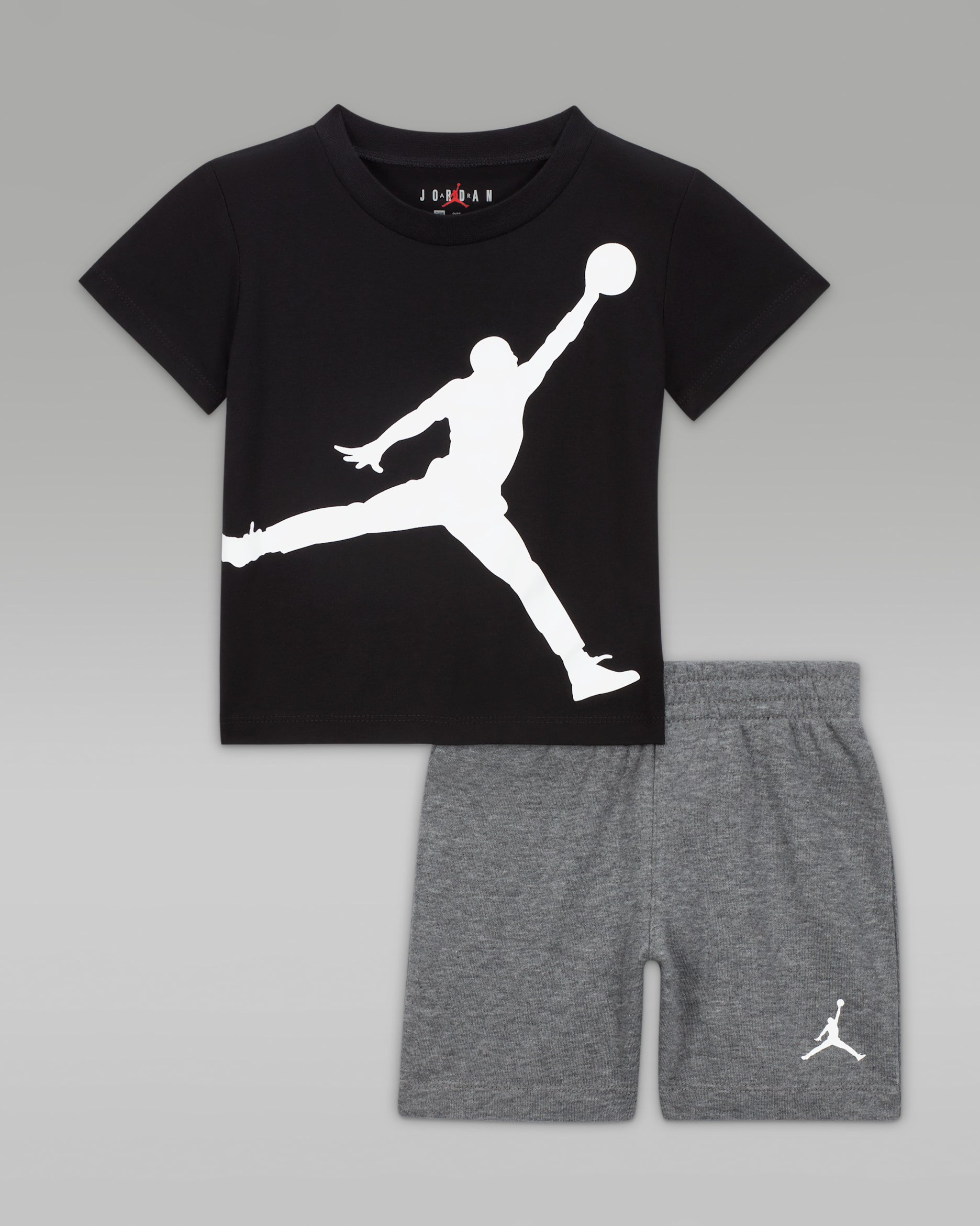 Jordan Baby (12-24M) Jumpman 2-Piece Shorts Set - Carbon Heather