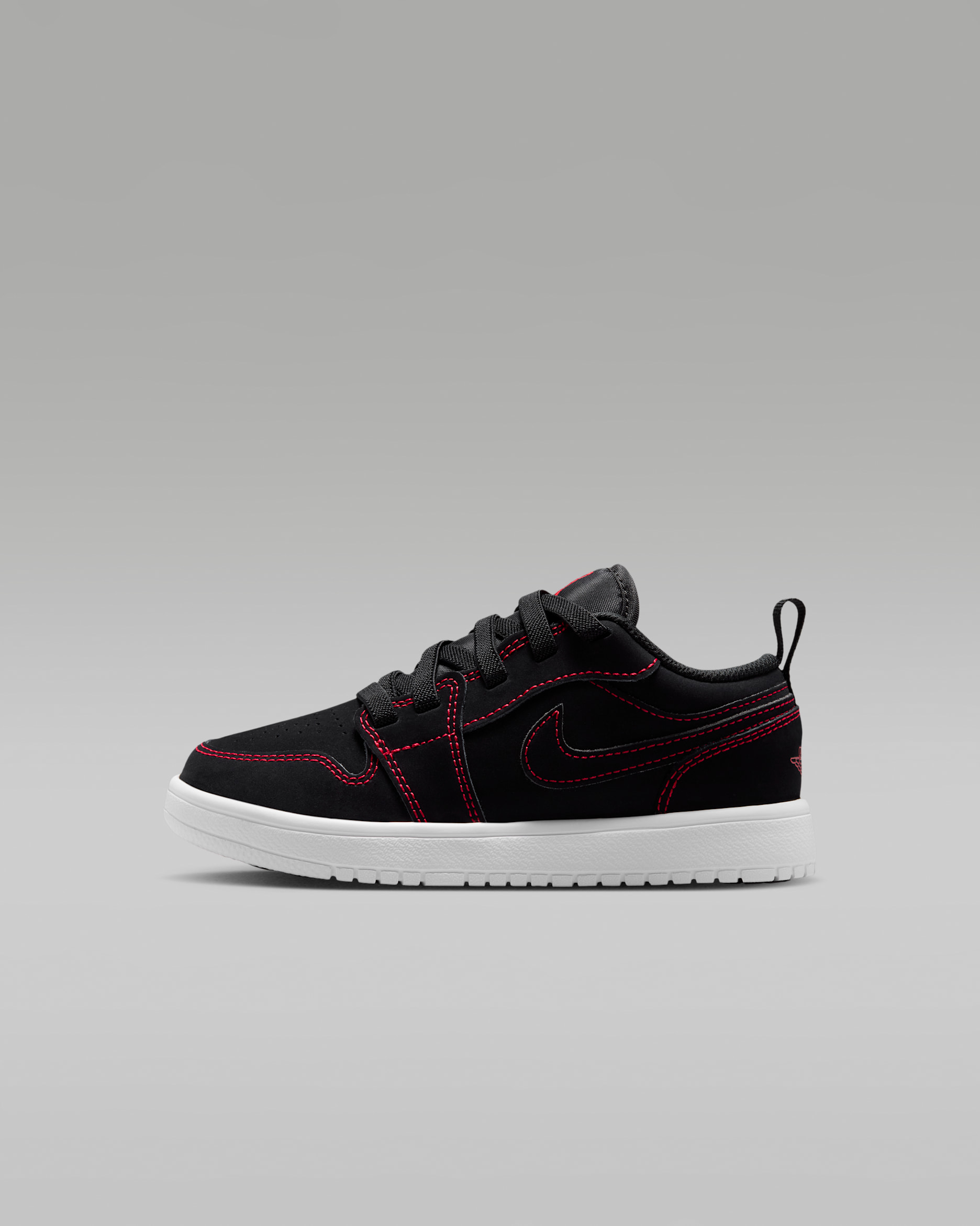 Jordan 1 Low Alt Younger Kids' Shoes - Black/White/University Red