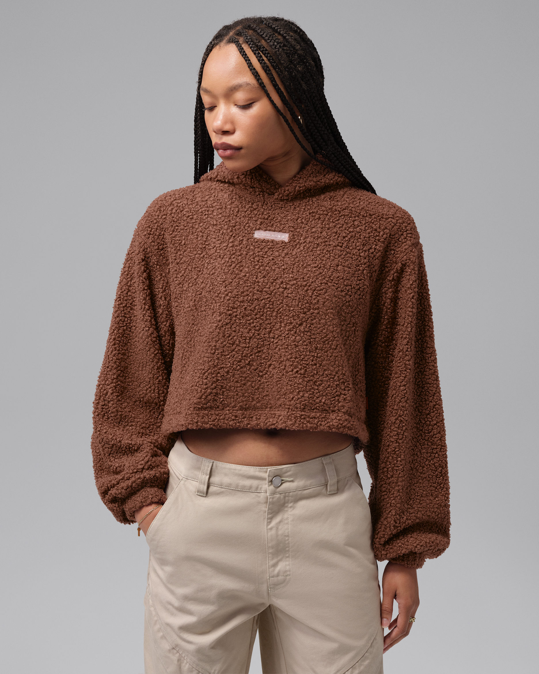 Jordan Flight Fleece Women's Pullover Hoodie - Fauna Brown