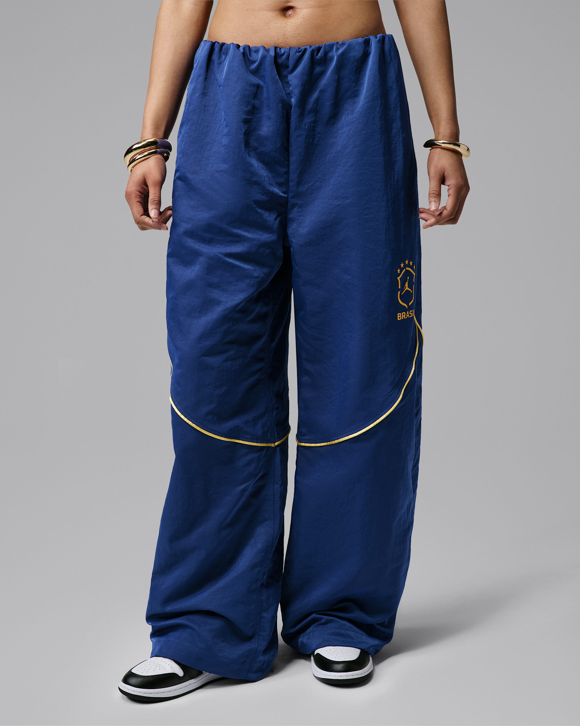 ジョーダン ウィメンズ トンネル パンツ - オールドロイヤル/イエローパルス