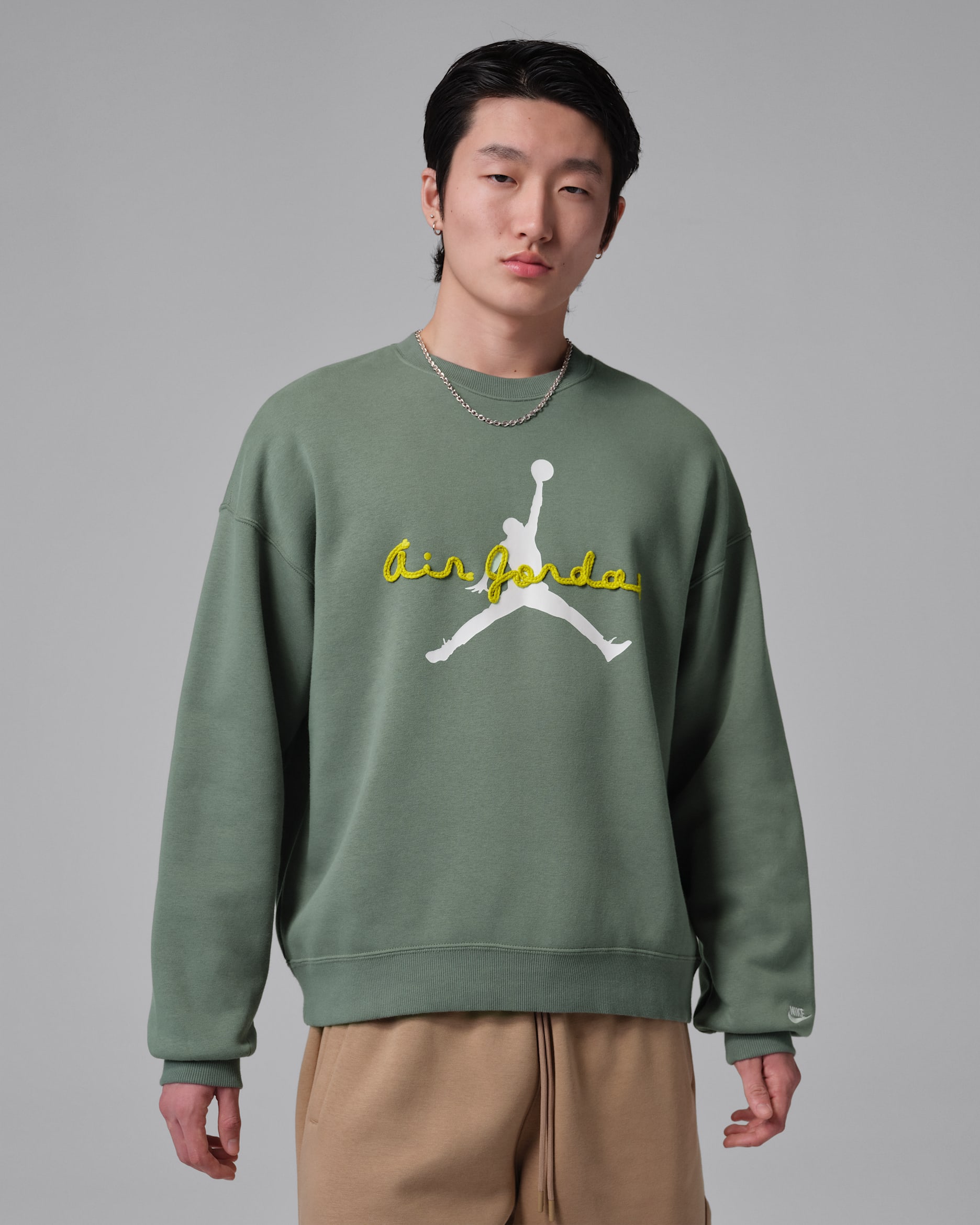 조던 브루클린 남성 플리스 크루넥 스웻셔츠 - 빈티지 라이컨/세일