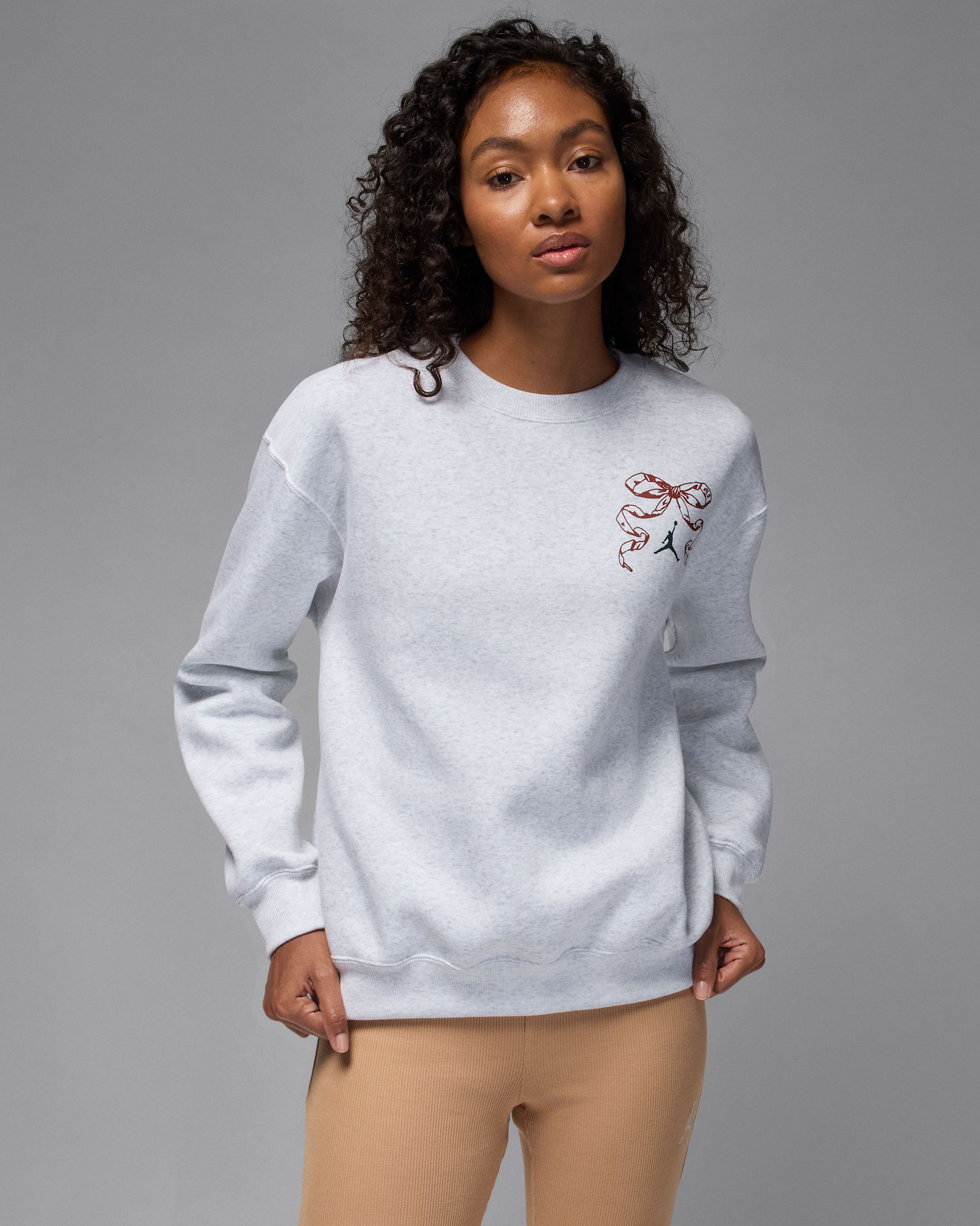 Jordan Brooklyn Fleece Women's Crew-Neck Pullover - Birch Heather