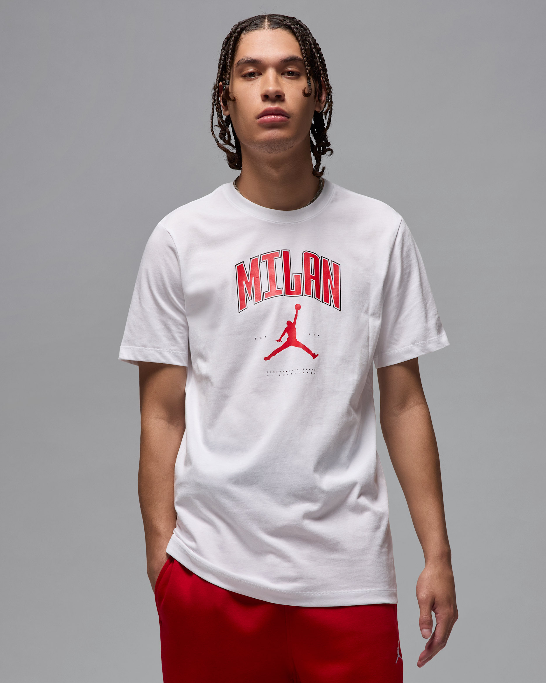 T-shirt Milan Jordan pour homme - Blanc