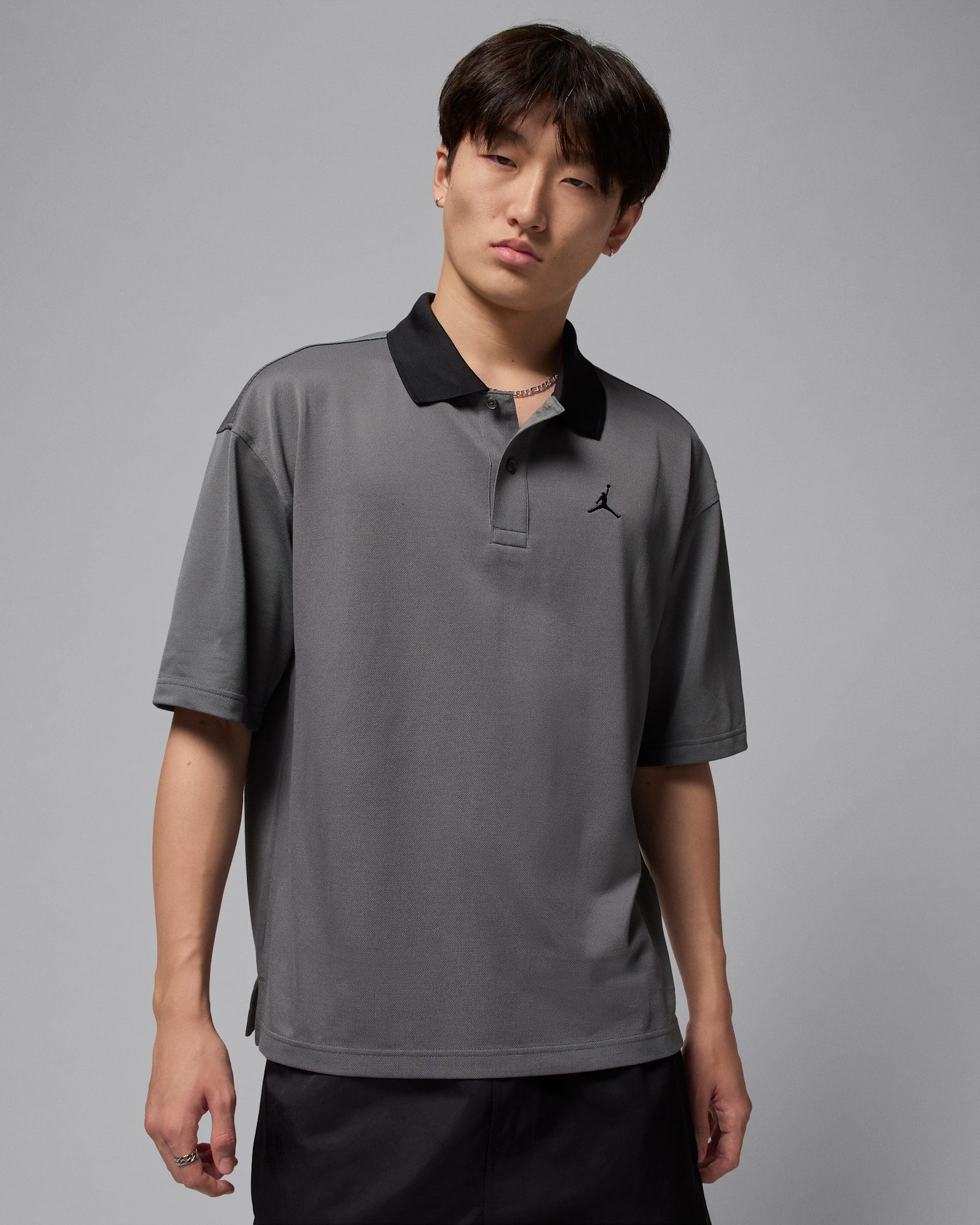 Jordan Brooklyn Polo para hombre - Gris hierro/Negro