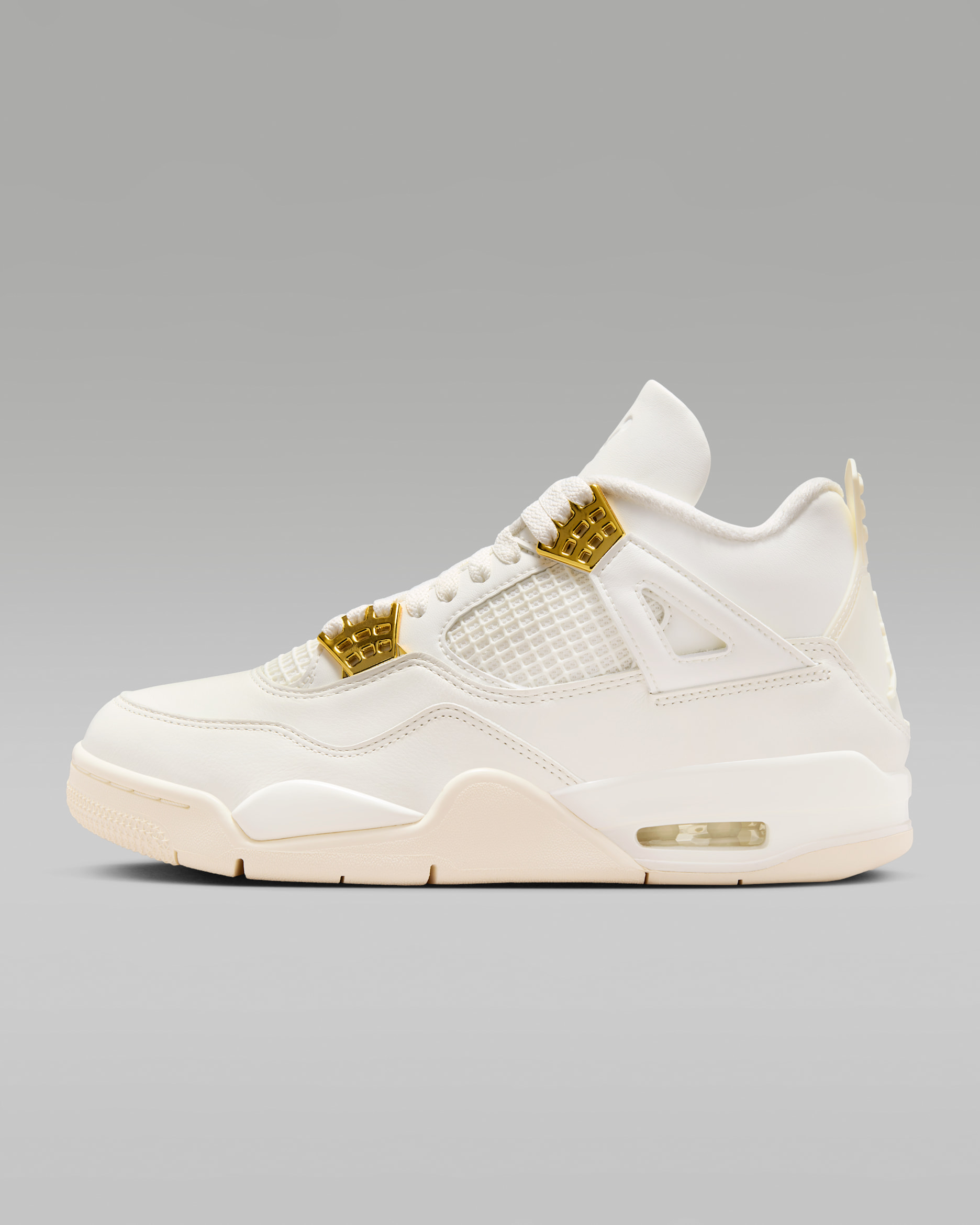 Scarpa Air Jordan 4 Retro "White & Gold" – Donna - Sail/Nero/Oro metallizzato
