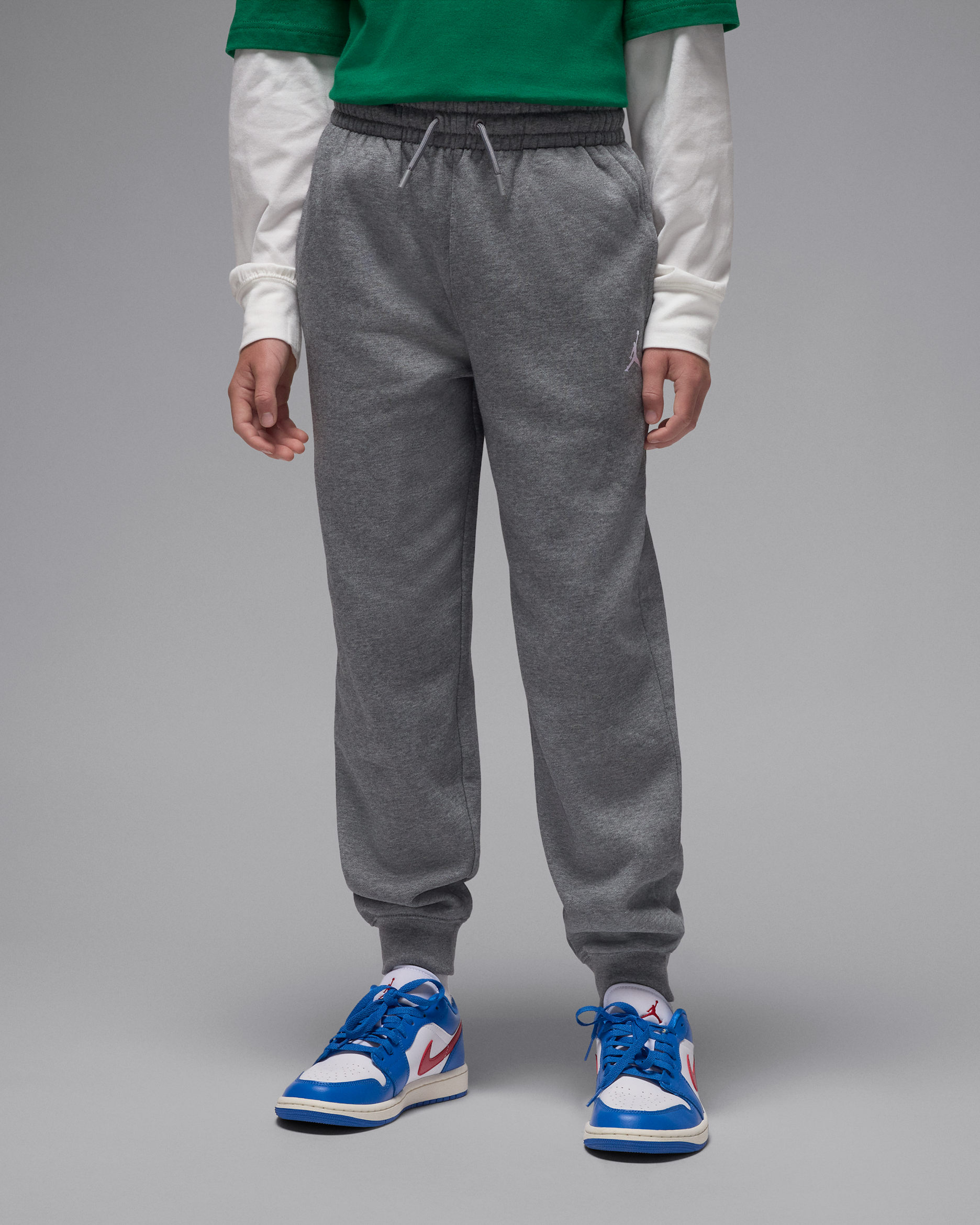 Spodnie dla dużych dzieci Jordan Brooklyn Fleece - Carbon Heather