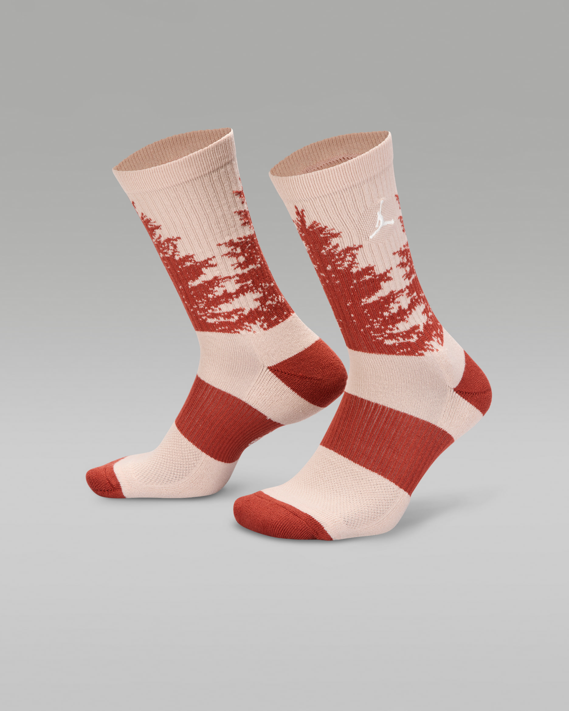 Jordan Everyday Crew Socks (1 Pair) - Fossil Stone/Redstone/Sail