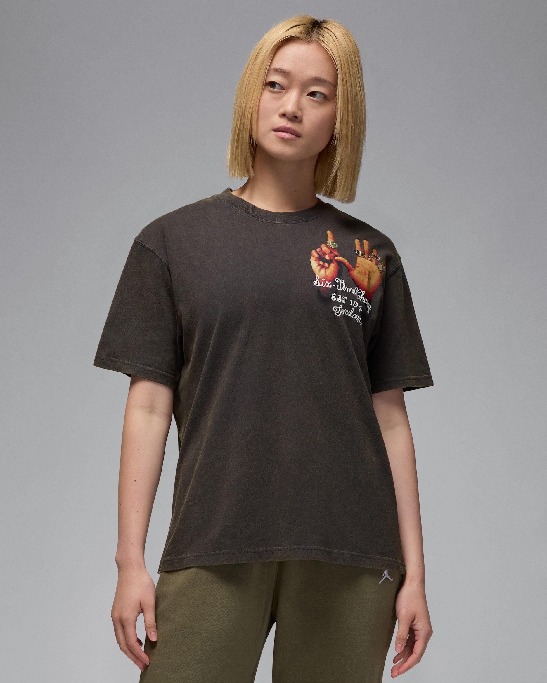 Playera con gráfico para mujer Jordan - Sombrío apagado