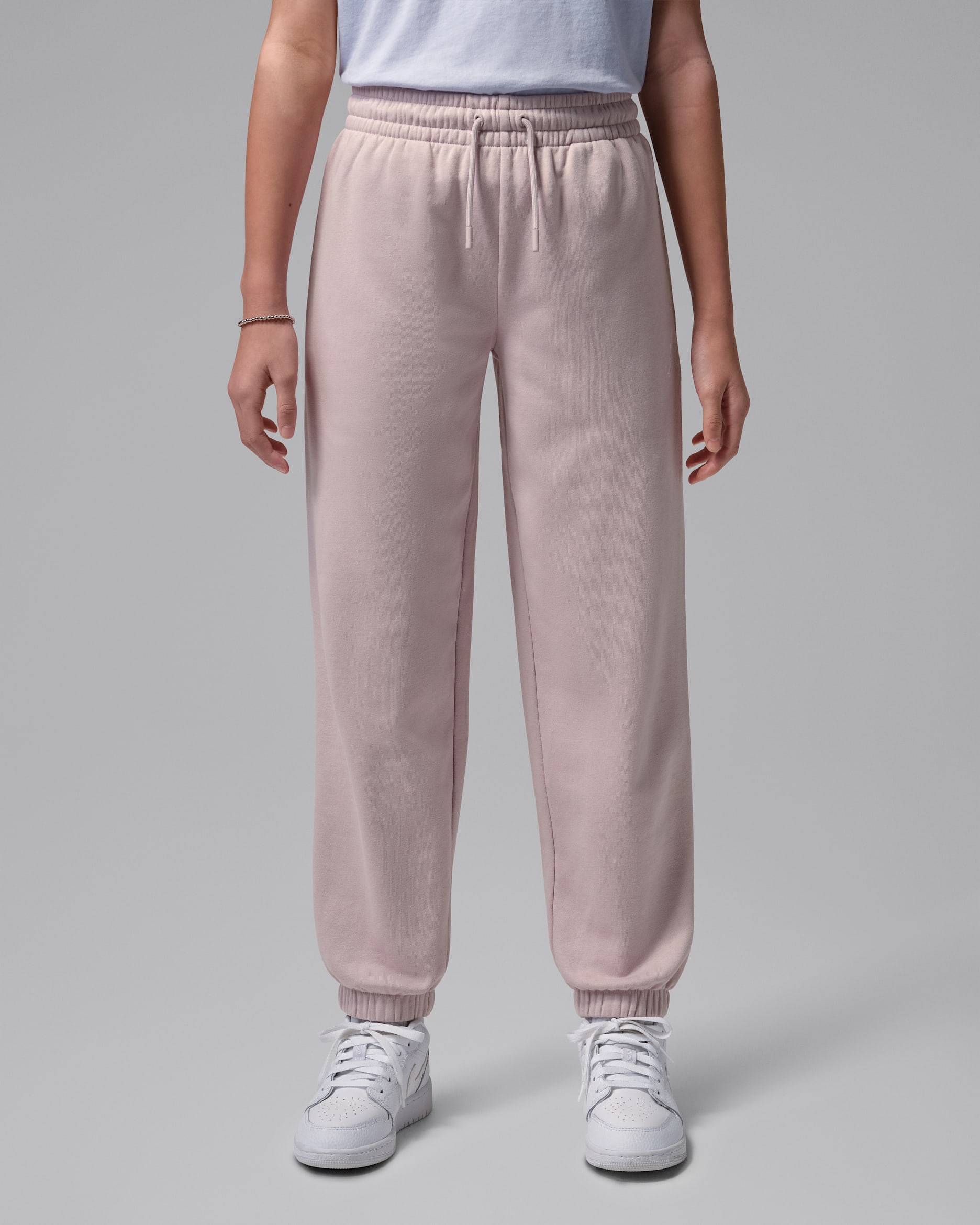 Pants para niños talla grande Jordan Brooklyn French Terry - Rosado partícula/Negro