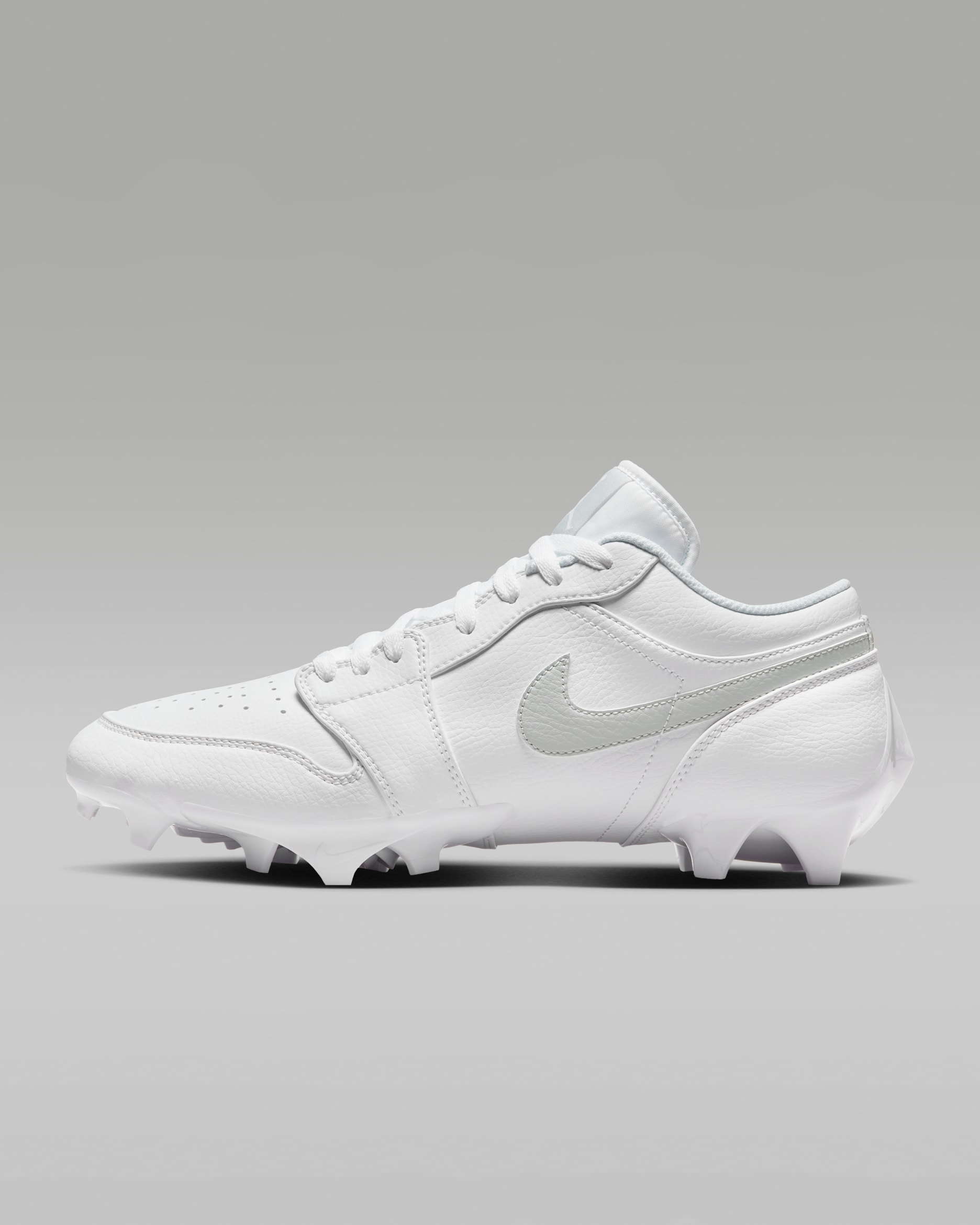 Tacos de fútbol americano para hombre Jordan 1 Low TD - Blanco/Blanco/Gris niebla