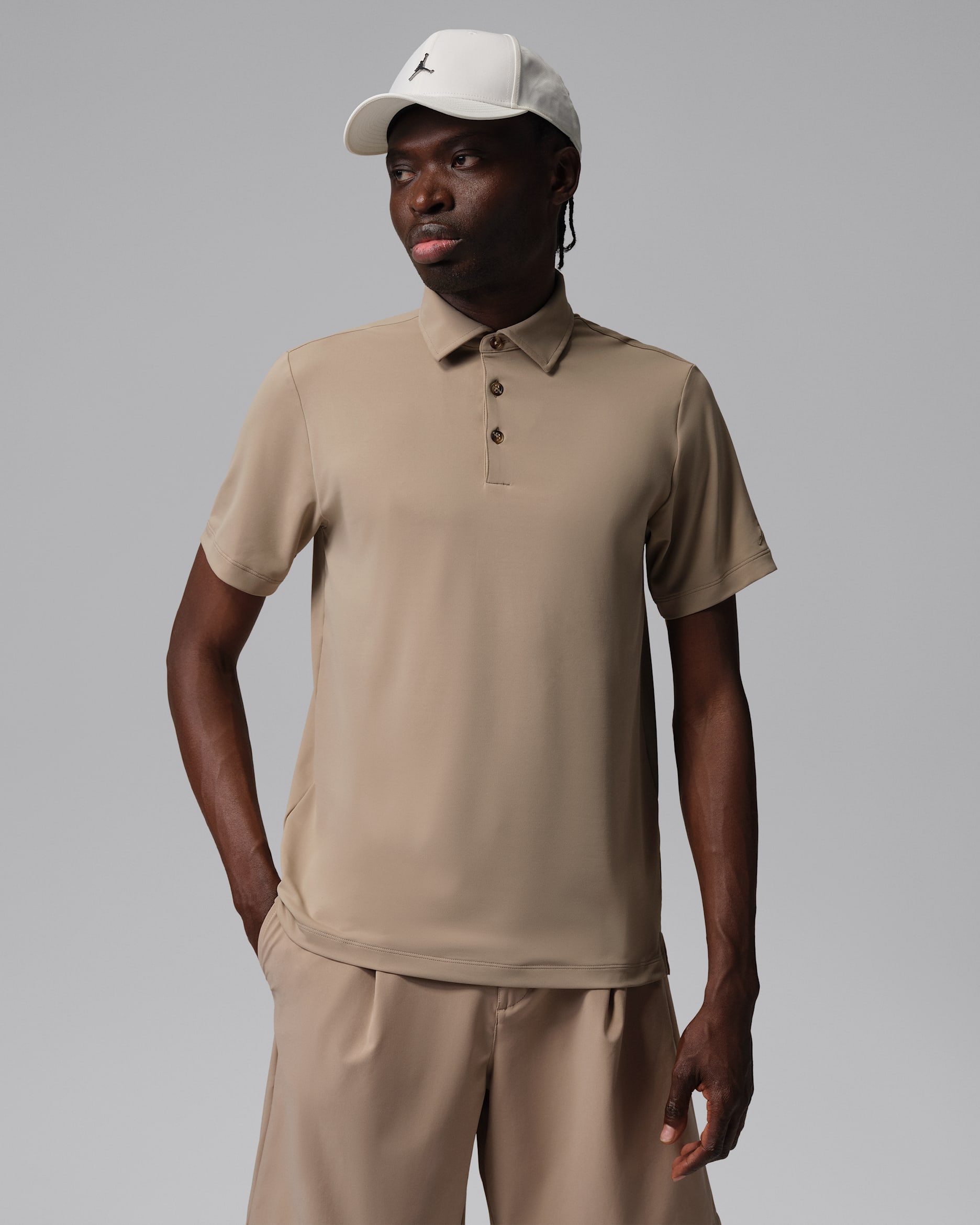 Jordan Sport Men's Golf Polo - Khaki/Khaki