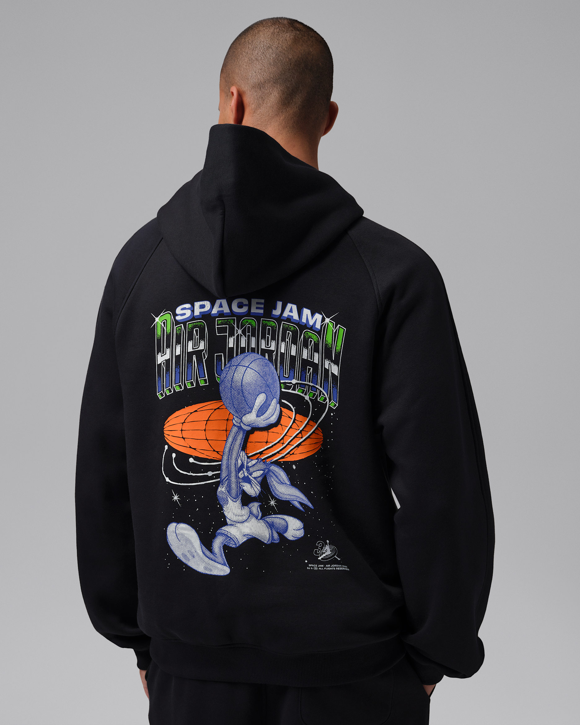 Jordan Brooklyn Space Jam Men's Fleece Pullover Hoodie - Black