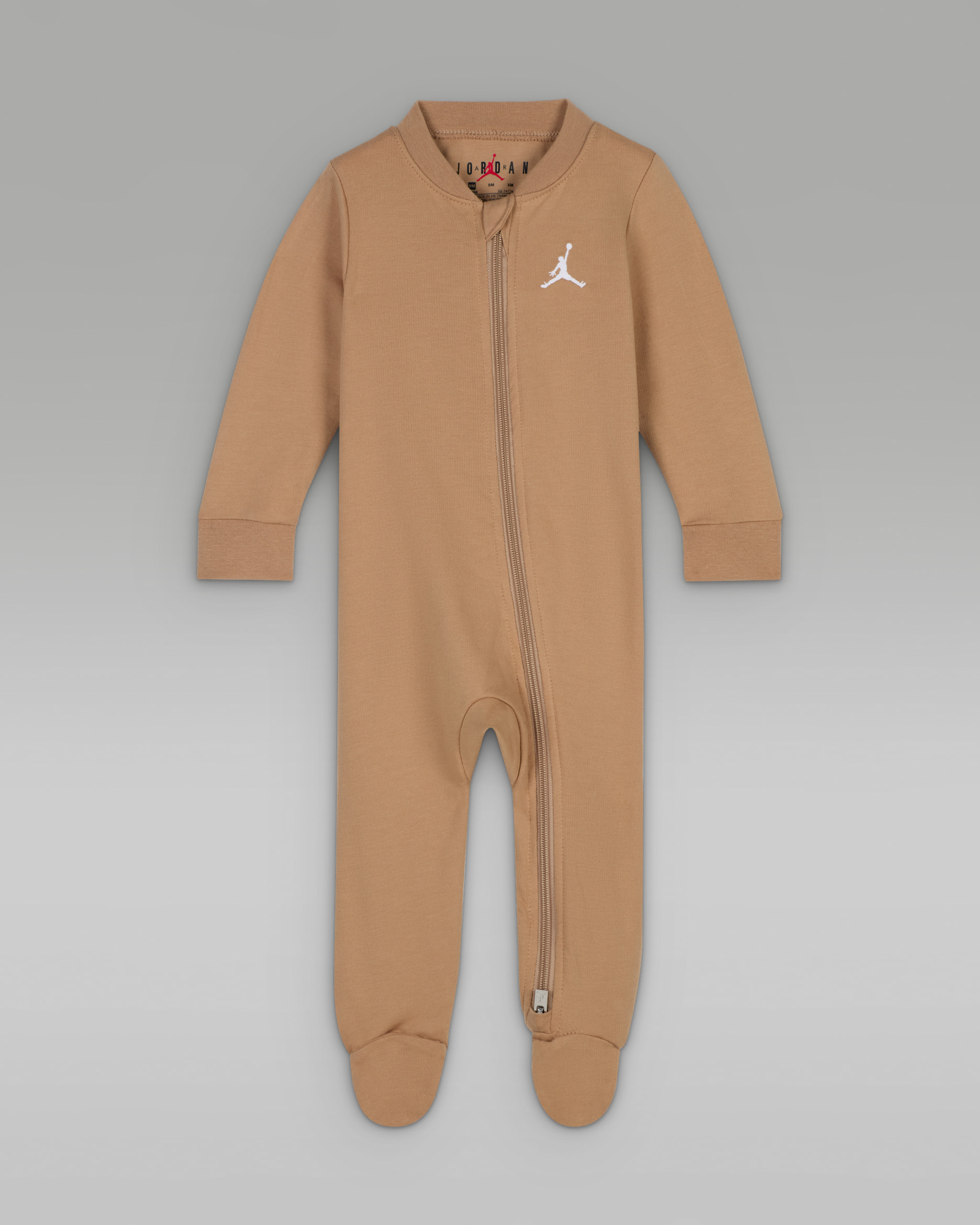 Jordan Jumpman coverall met voetjes voor baby's (0-9 maanden) - Hemp