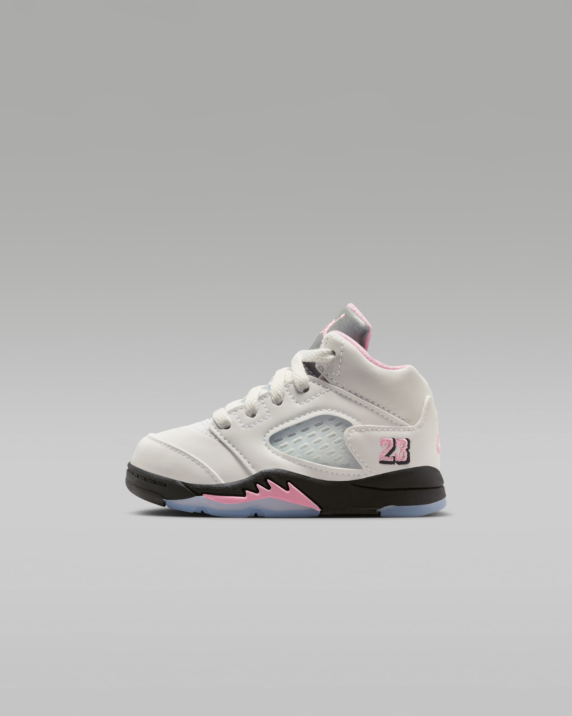 Jordan 5 Retro "Medium Soft Pink" Baby/Toddler Shoes - White/Black/Medium Soft Pink