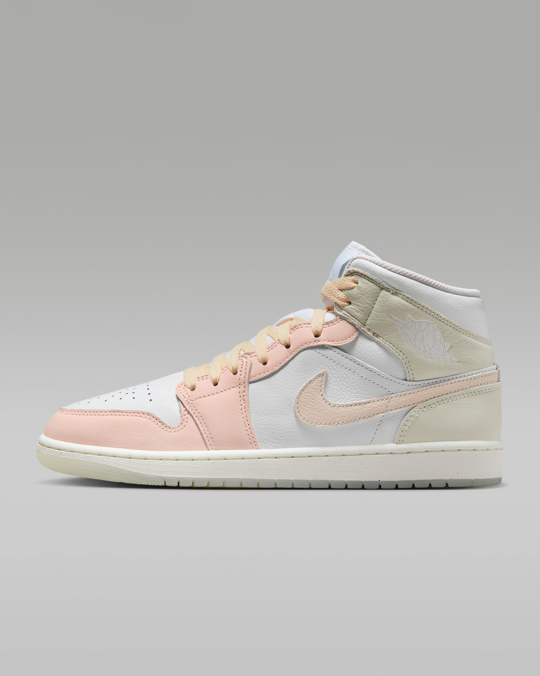 Air Jordan 1 Mid SE Men's Shoes - White/Sea Glass/Glacier Blue/Guava Ice