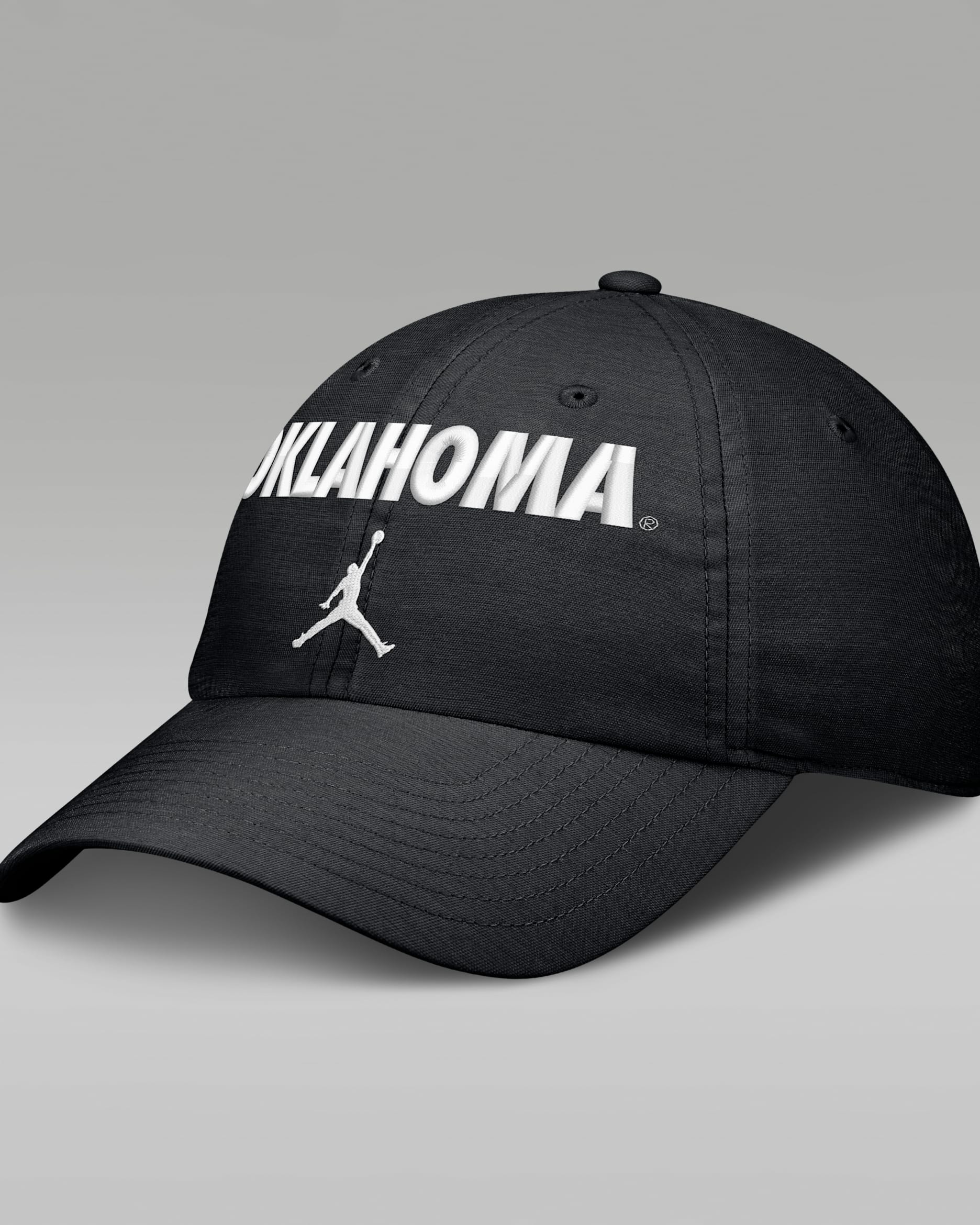 Oklahoma Sideline Club Practice Men's Jordan Brand College Adjustable Hat - Black