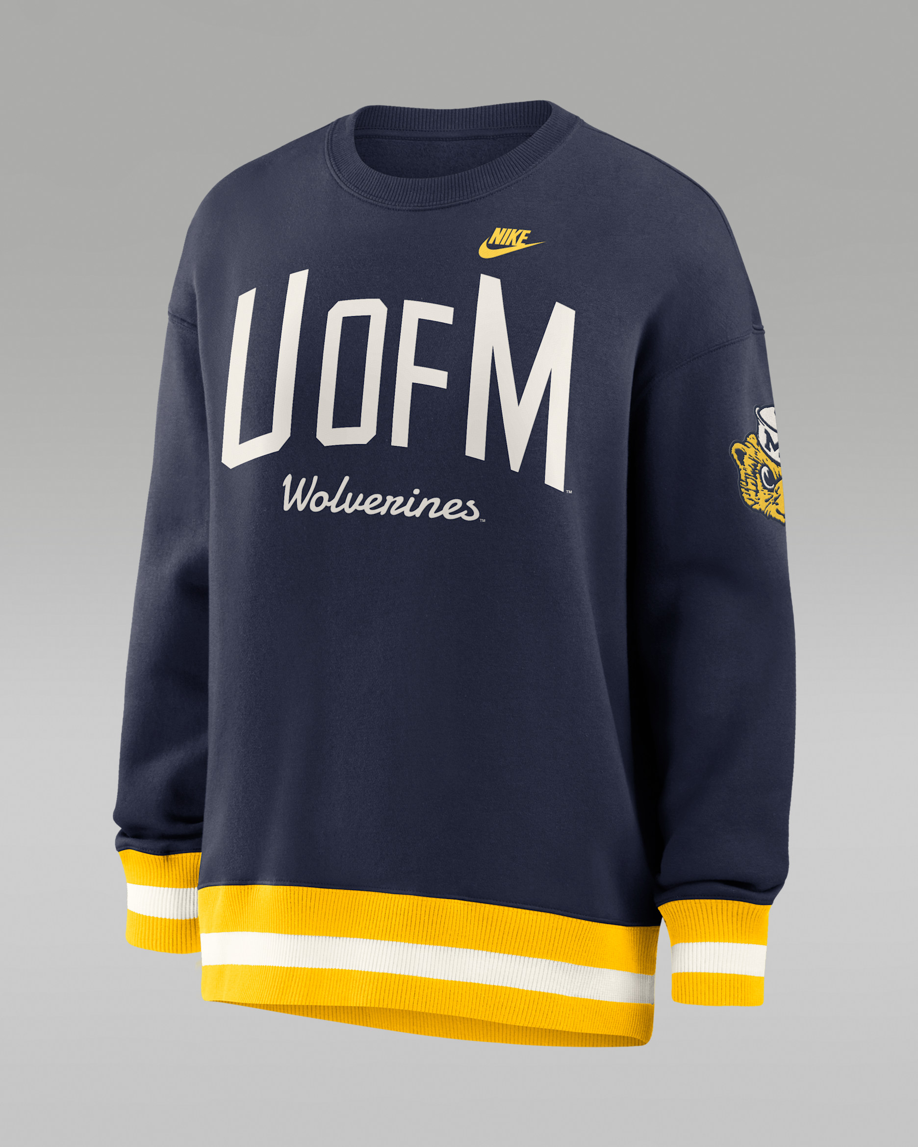 Michigan Legacy Women's Nike College Pullover Crew - Navy