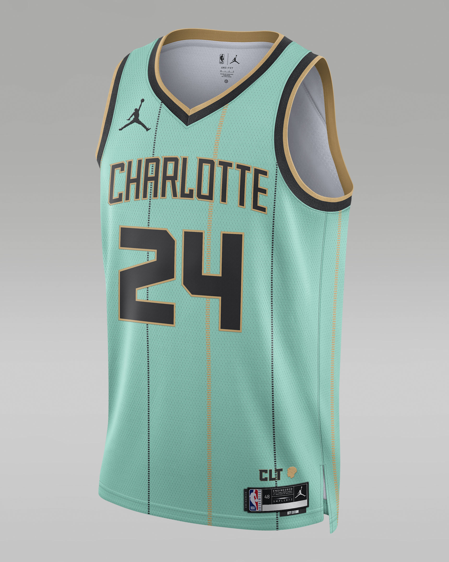 Brandon Miller Charlotte Hornets 2024/25 City Edition Men's Jordan Dri-FIT NBA Swingman Jersey - Mint