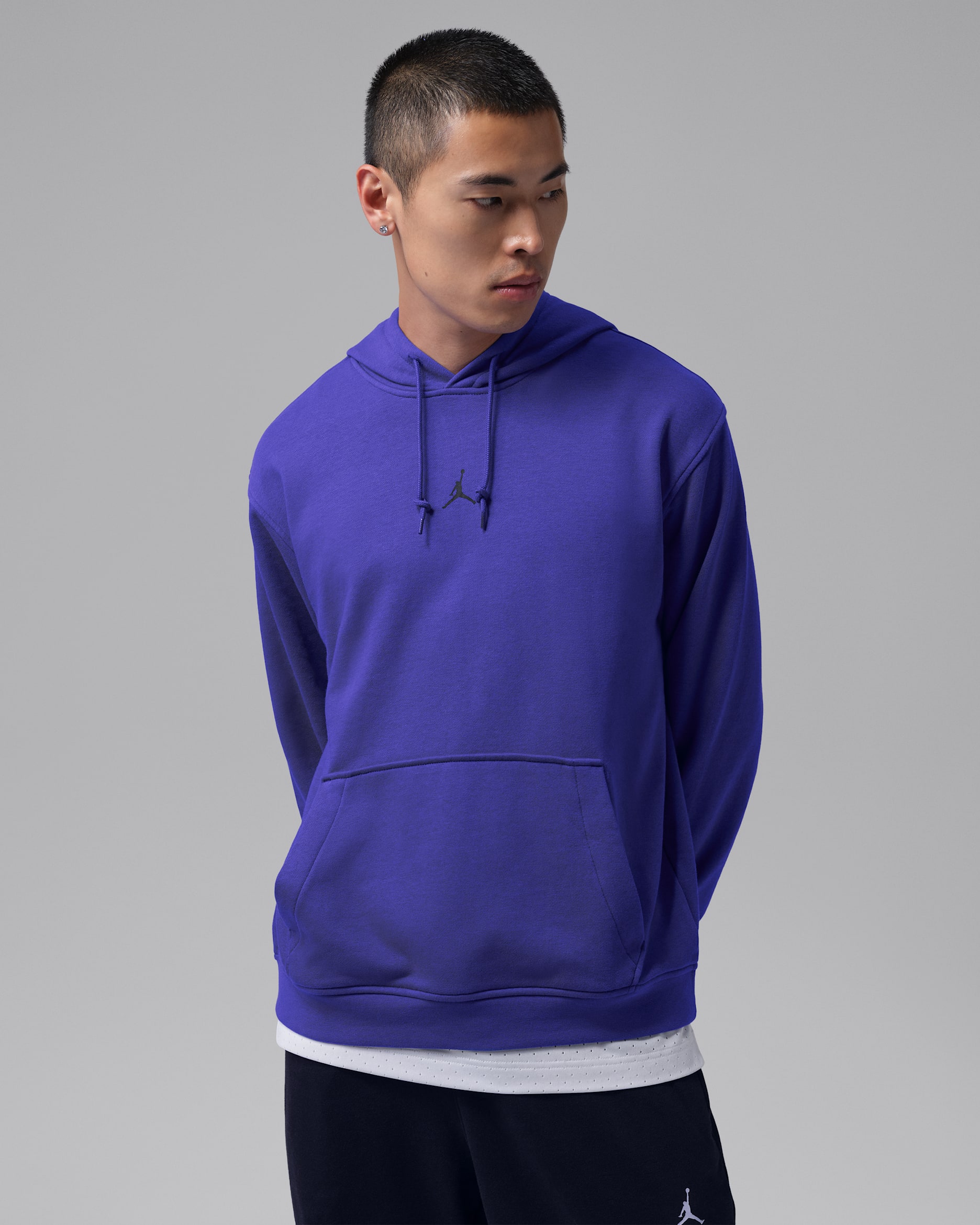 Jordan Sport Crossover Dri-FIT-hættetrøje i fleece til mænd - Light Concord