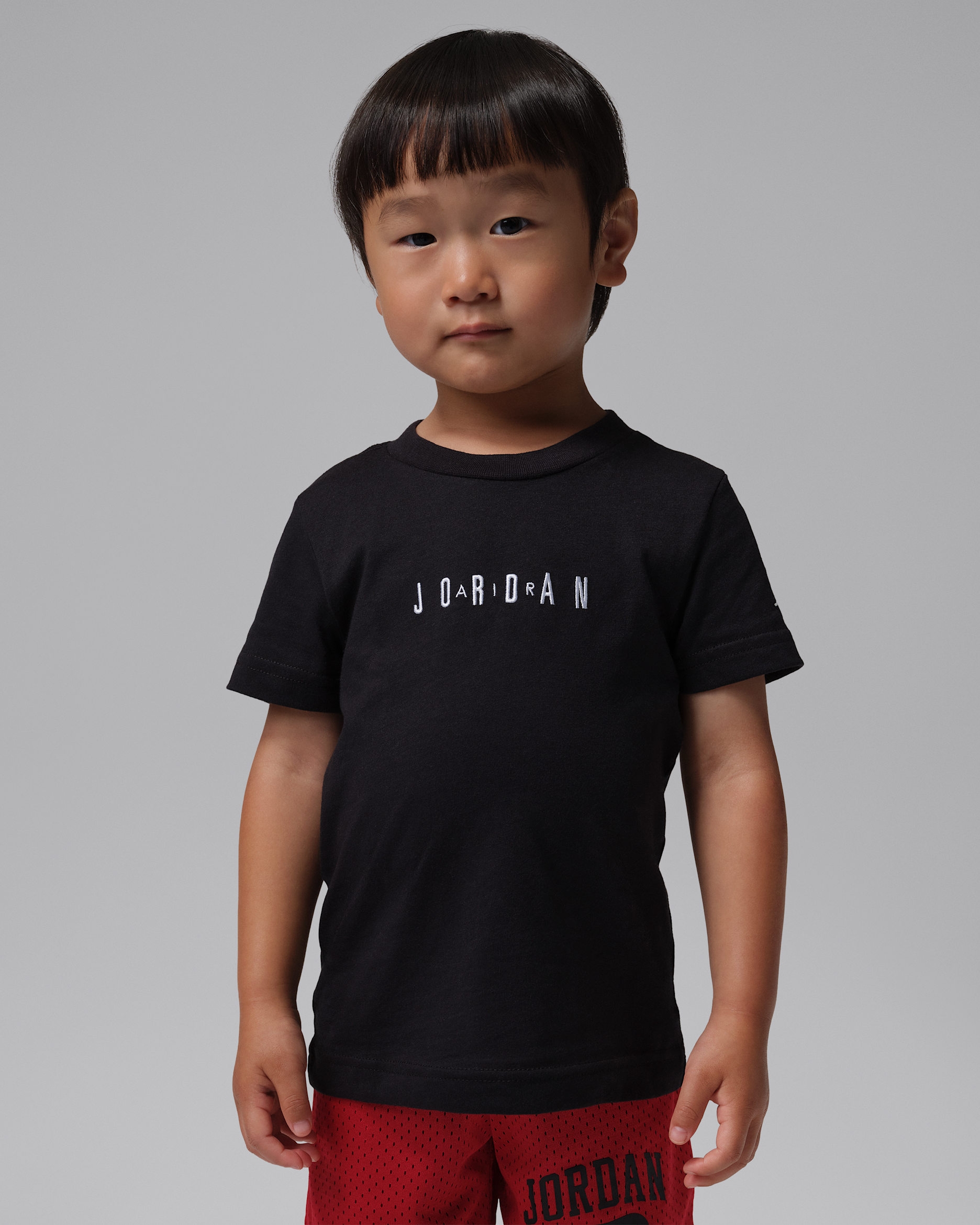 Jordan Toddler Wordmark Embroidered T-Shirt - Black