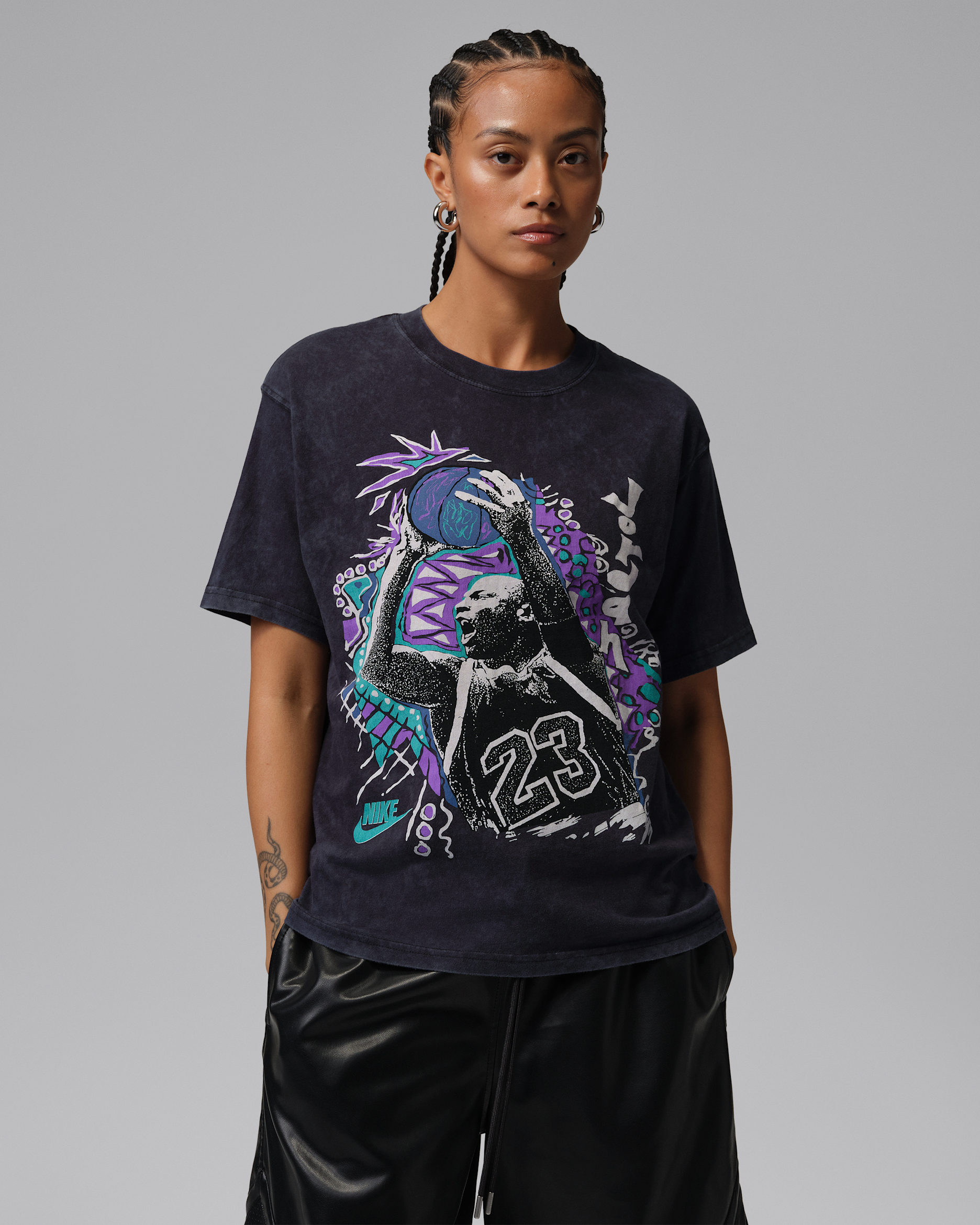 Jordan Flight Women's Graphic T-Shirt - Black/White