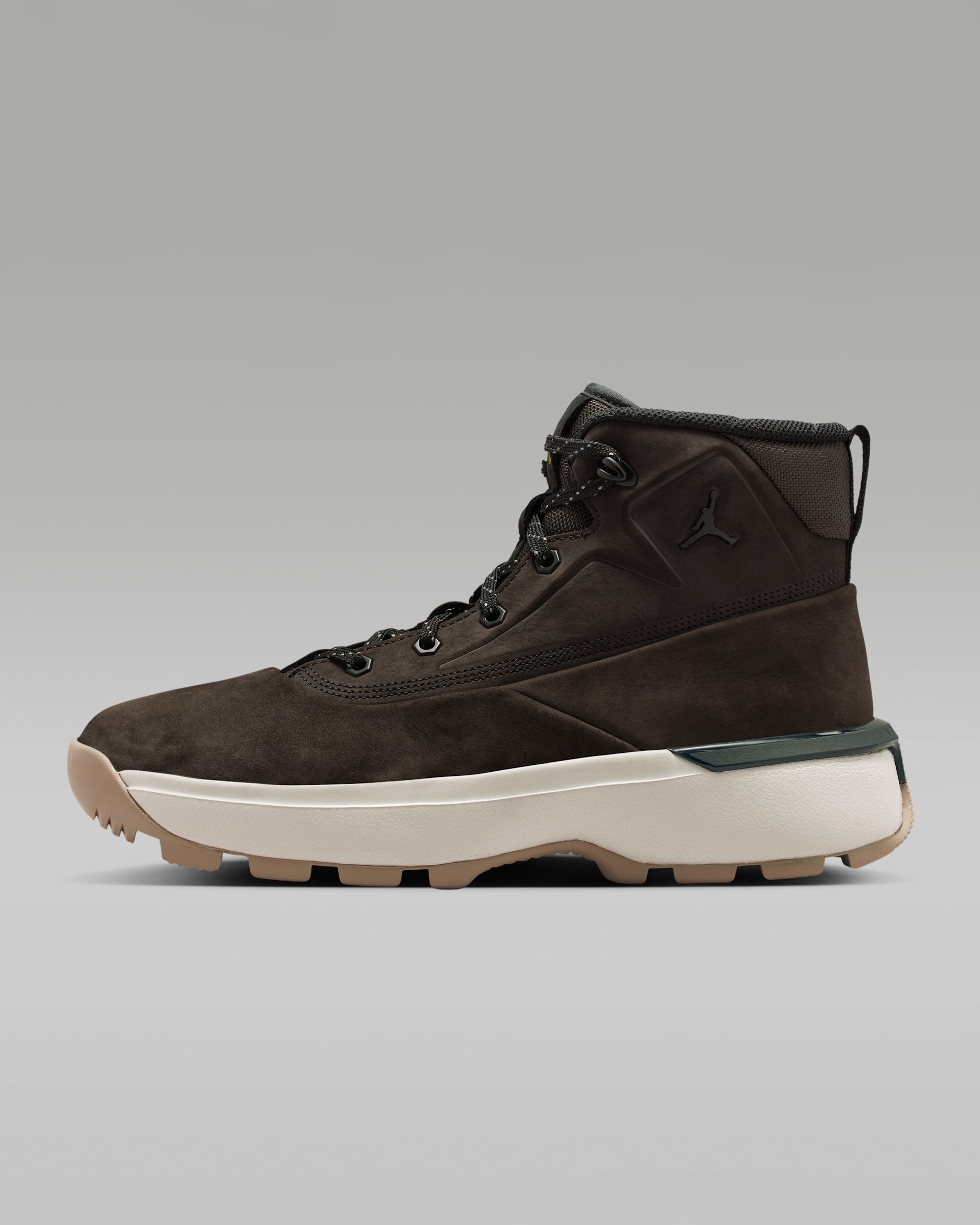Botas Jordan City para hombre - Marrón terciopelo/Limón brillante/Marrón oscuro goma/Negro