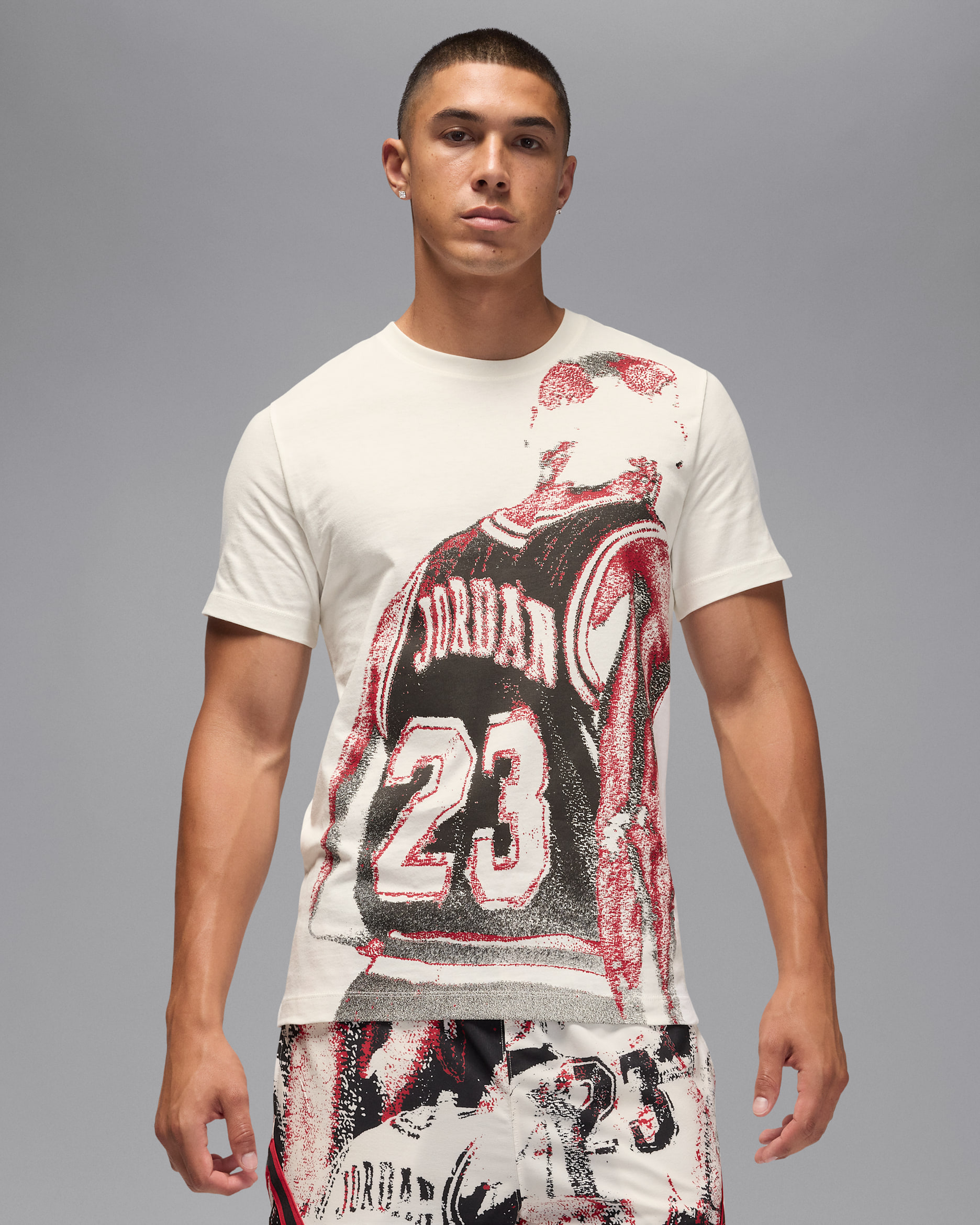 Playera para hombre Jordan Sport - Vela/Rojo universitario/Gris lobo/Negro