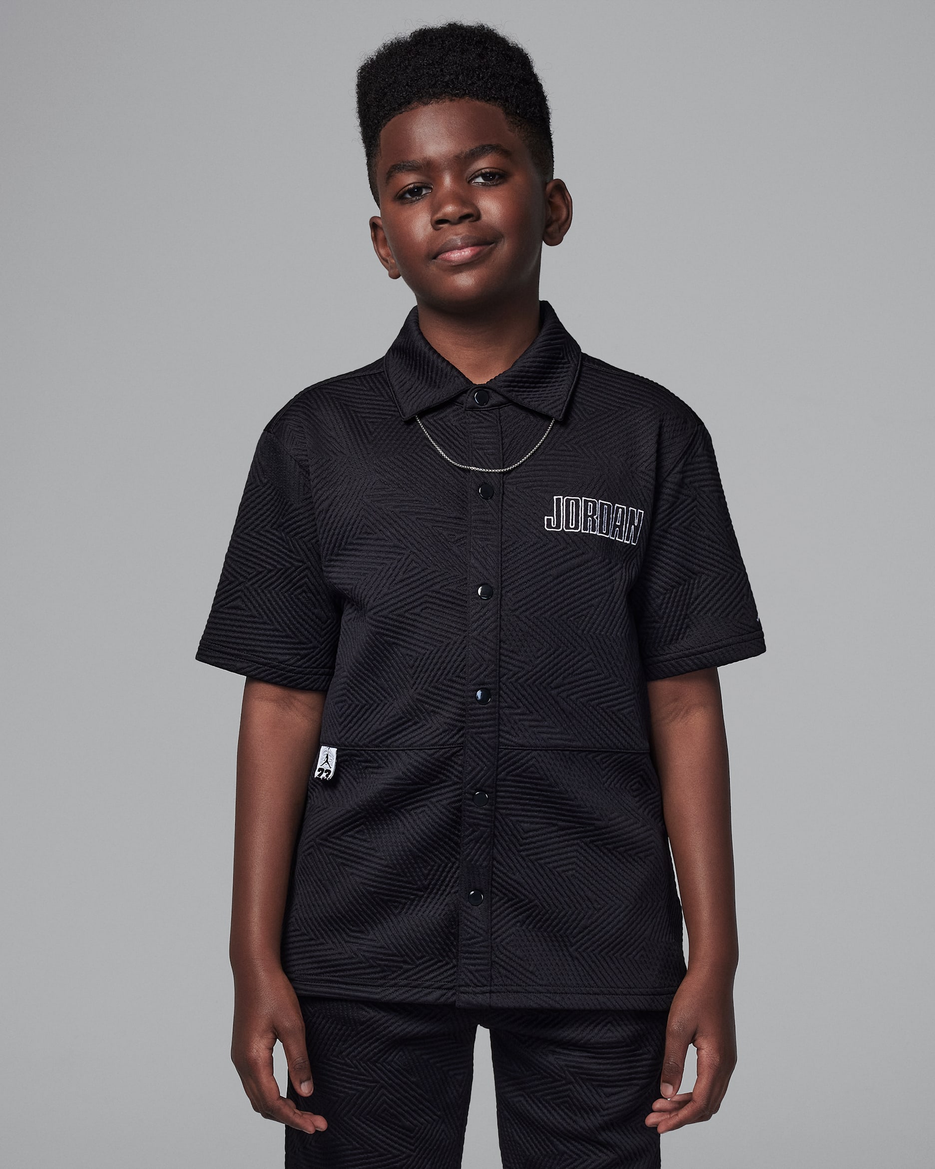 ジョーダン スニーカー スクール ジュニア ウォームアップ トップ - ブラック