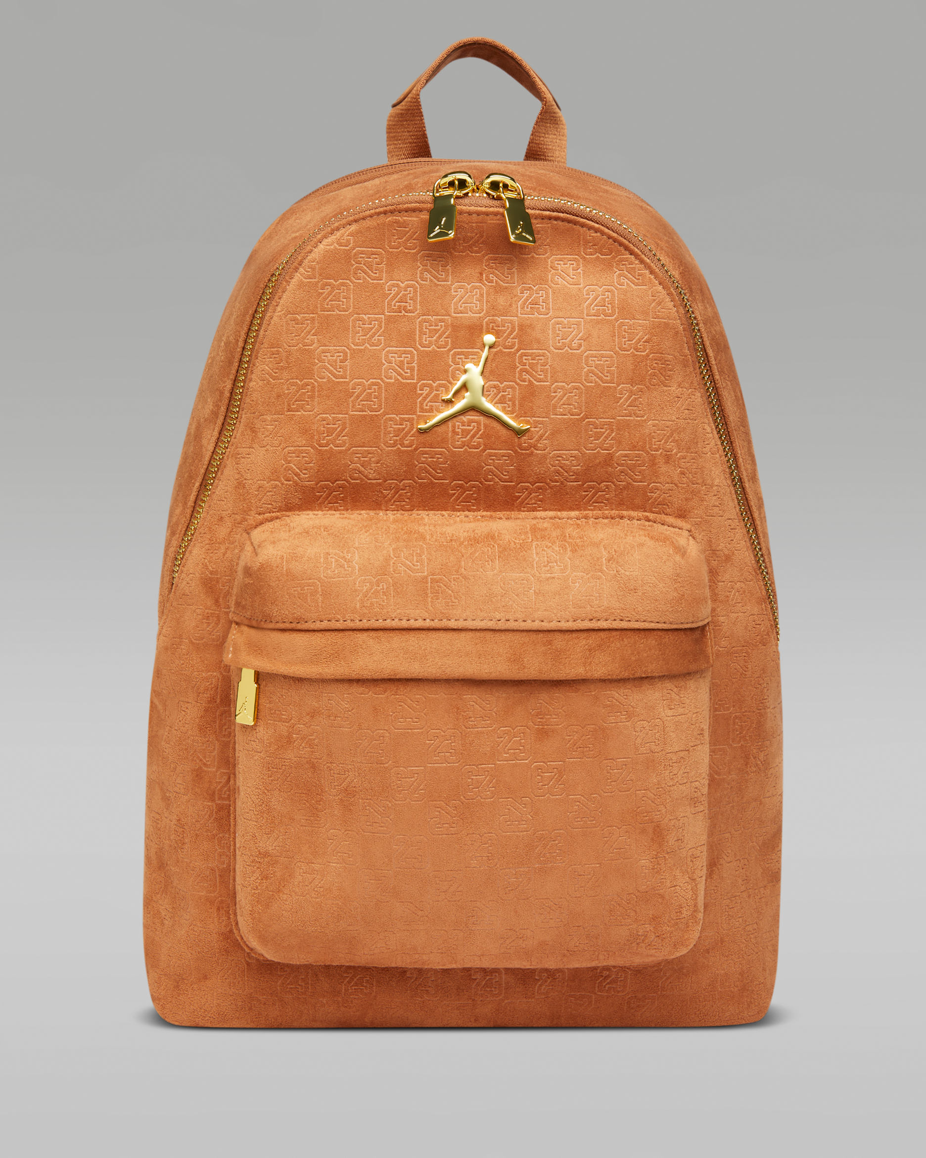 Jordan Suede Monogram Backpack (23.5L) - Cognac