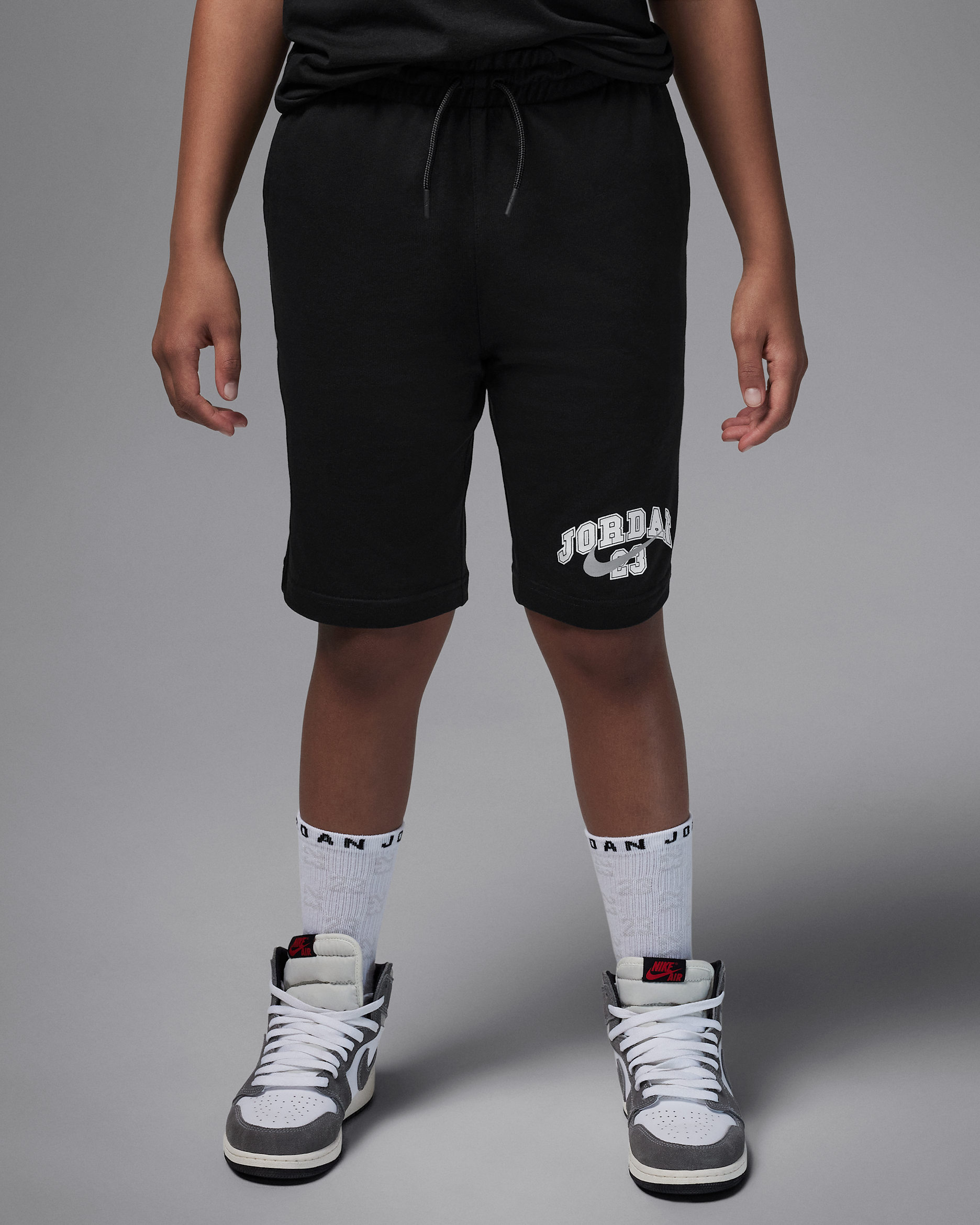 Jordan Big Kids' MVP French Terry Shorts - Black